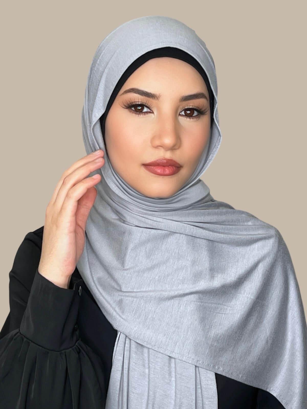 Classic Jersey Hijab-Steel Grey