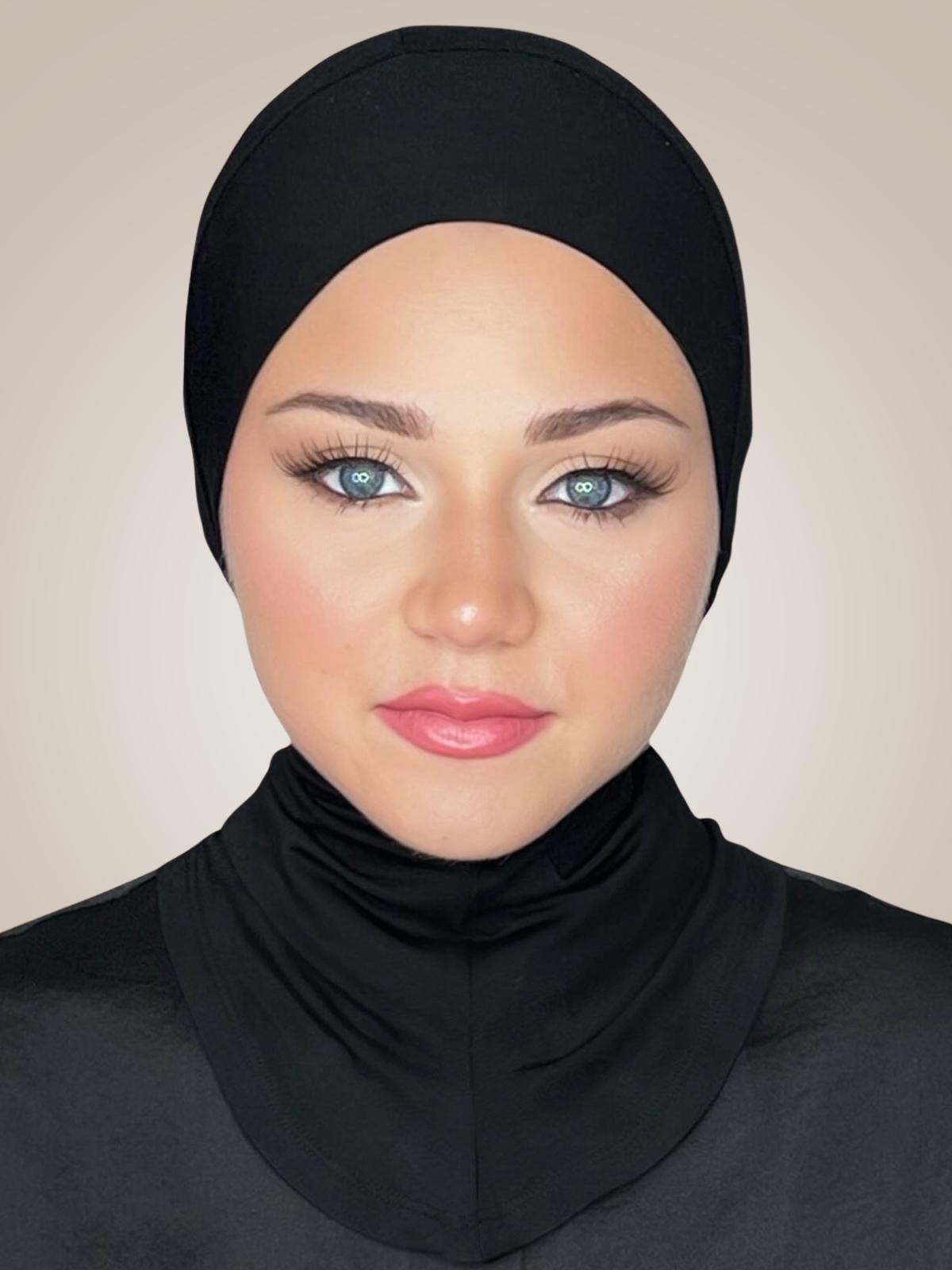 Premium Jersey Full Coverage Underscarf-Black