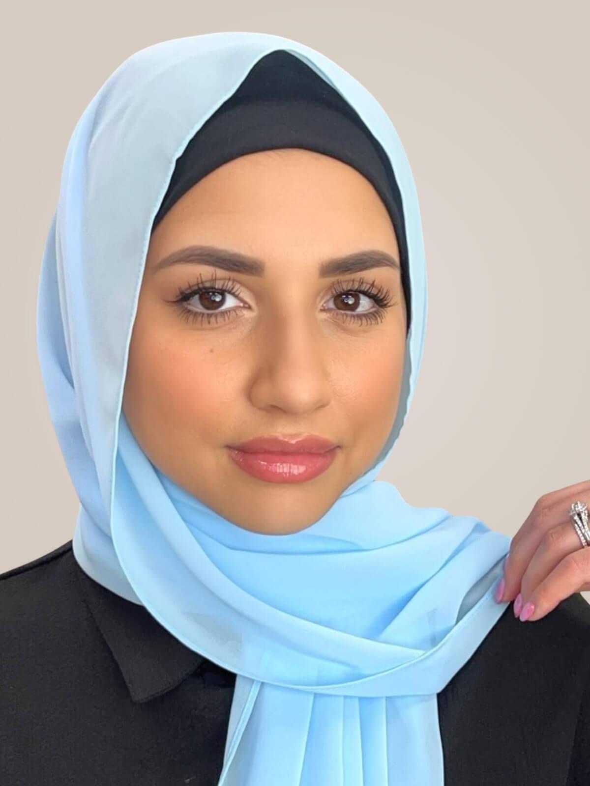 Classic Chiffon Hijab-Sky Blue