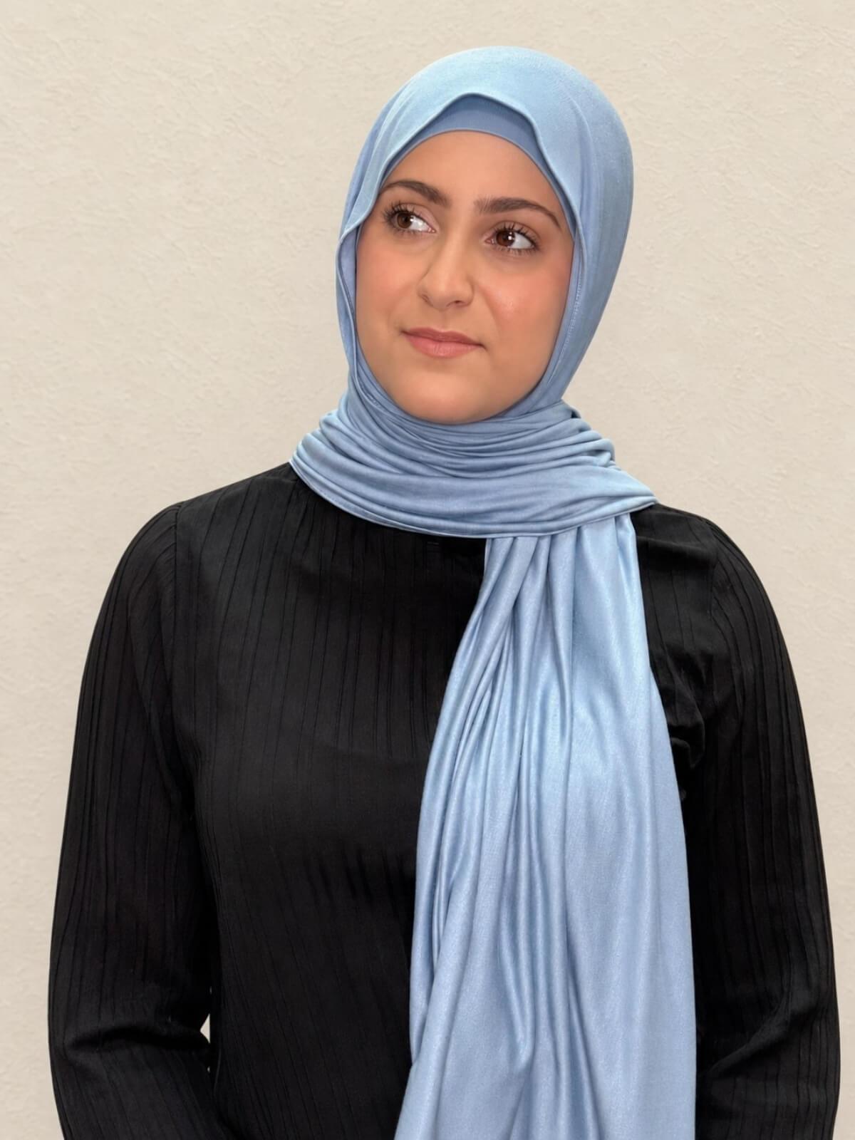 Modish Girl Premium Jersey Hijab-Dusty Blue