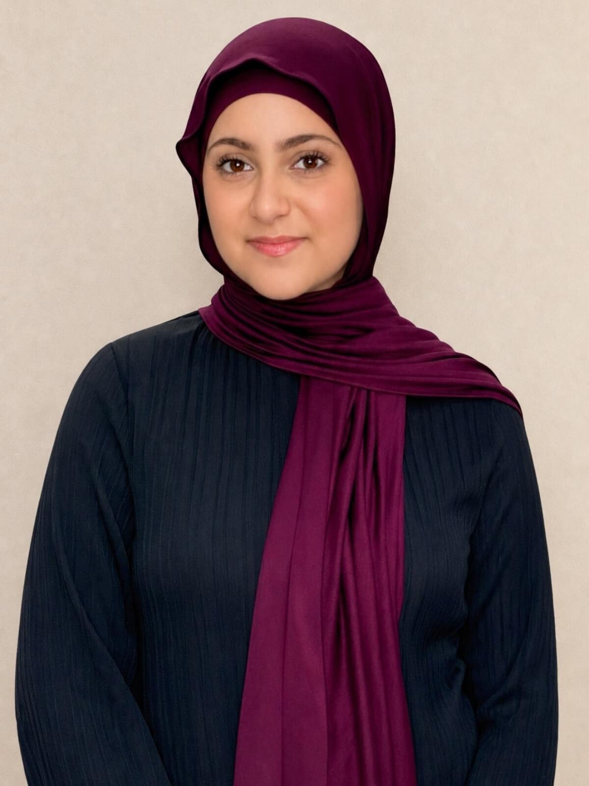 Modish Girl Premium Jersey Hijab-Wine