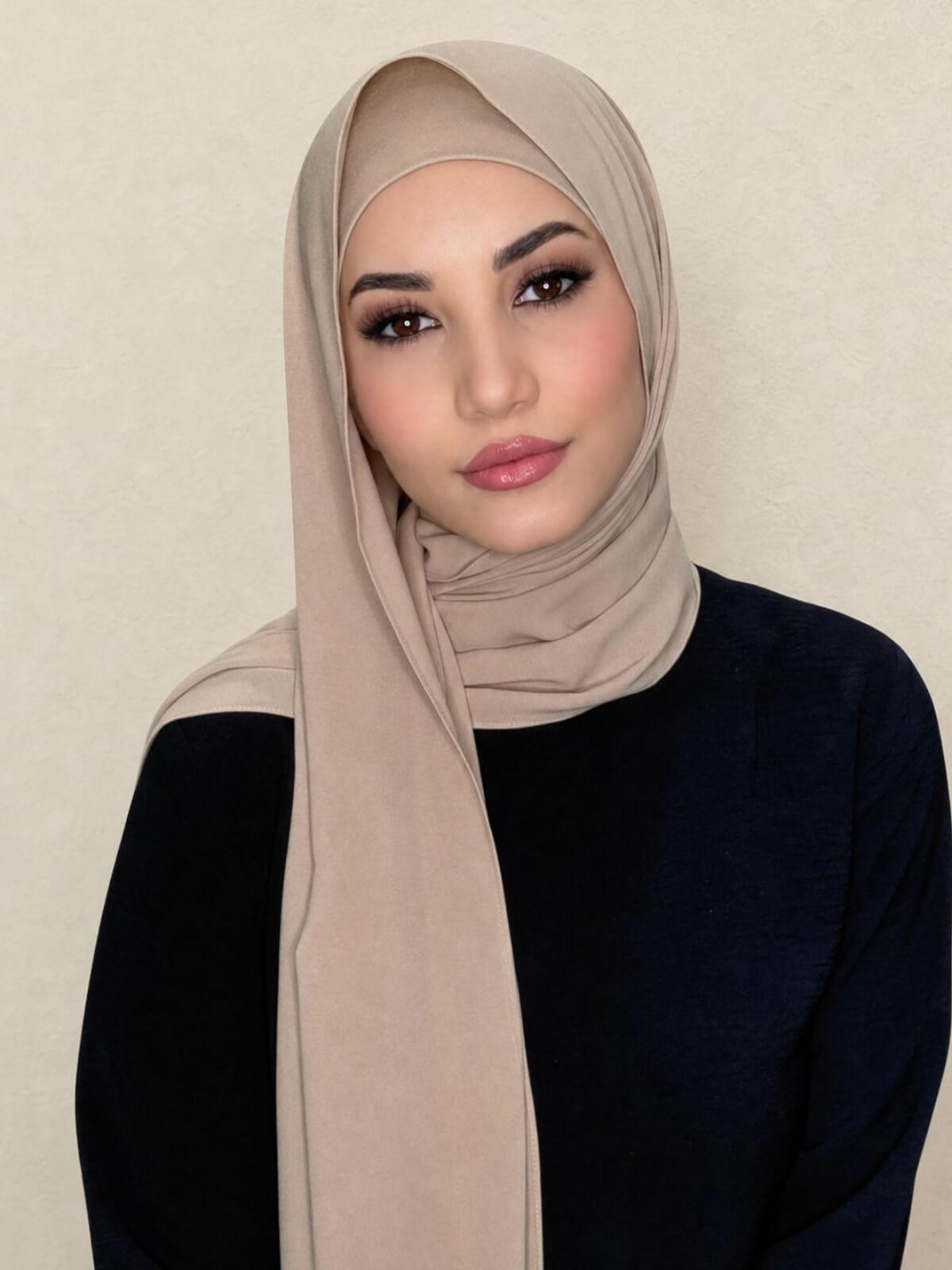 Matching Chiffon Hijab Set-Desert