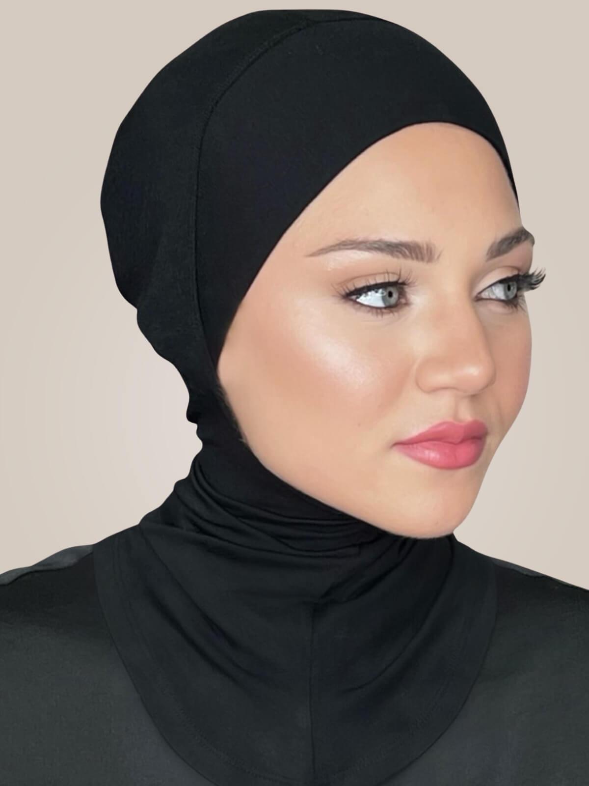 Premium Jersey Full Coverage Underscarf-Black