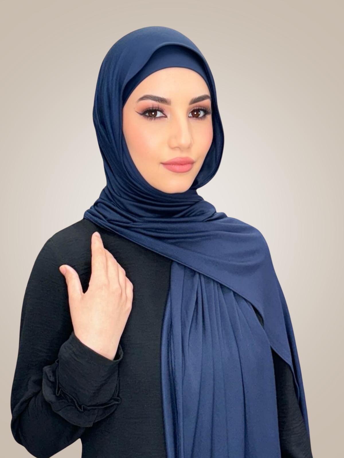 Premium Jersey Hijab-Navy