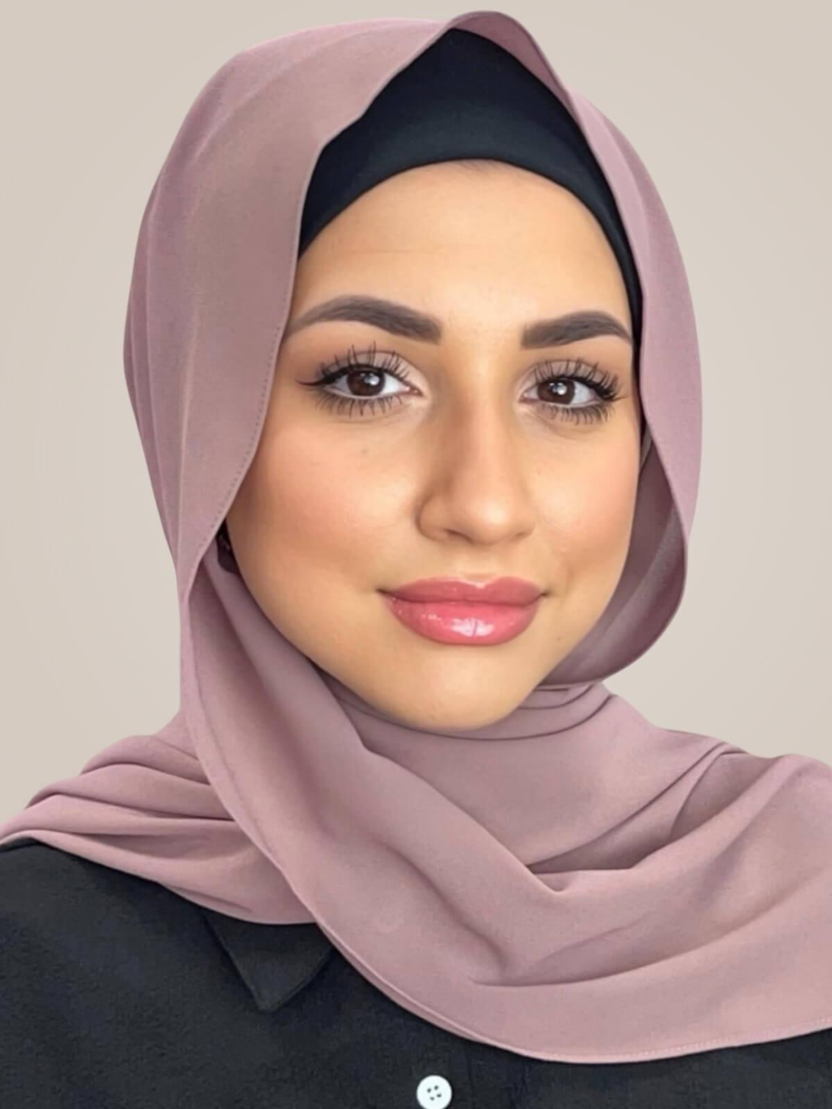 Classic Chiffon Hijab-Rose Taupe
