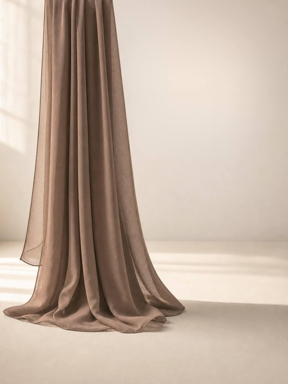 Luxury Chiffon Hijab-Walnut Brown