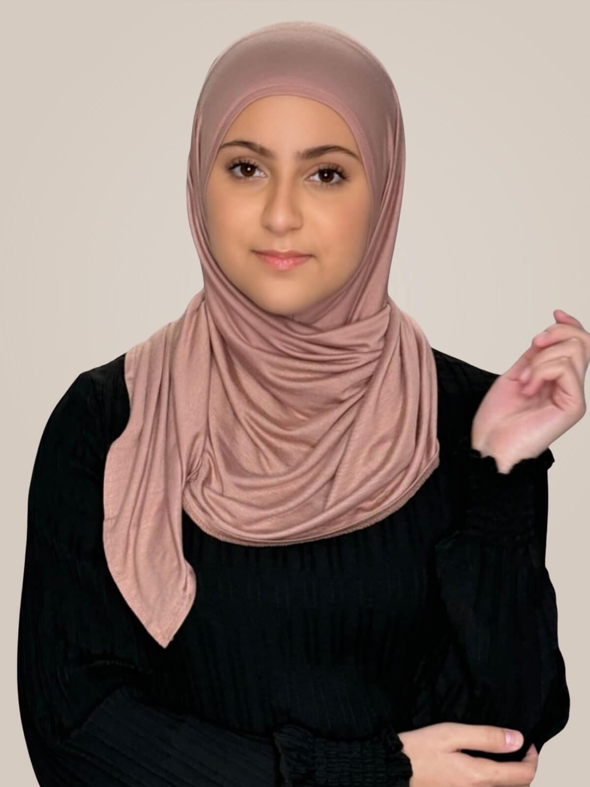 Modish Girl Pre-Sewn Jersey Hijab-Dusty Rose
