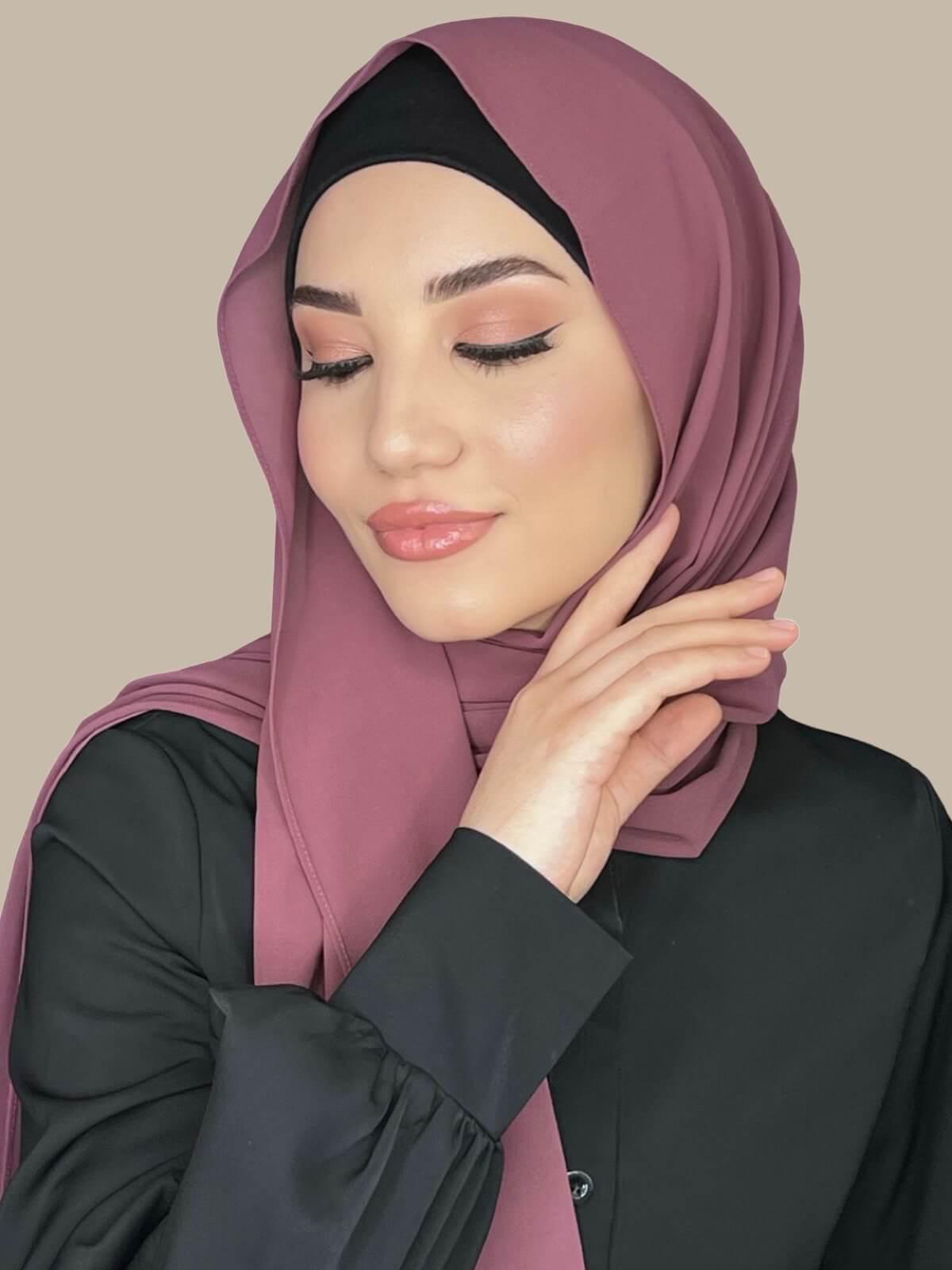 Classic Chiffon Hijab-Plum