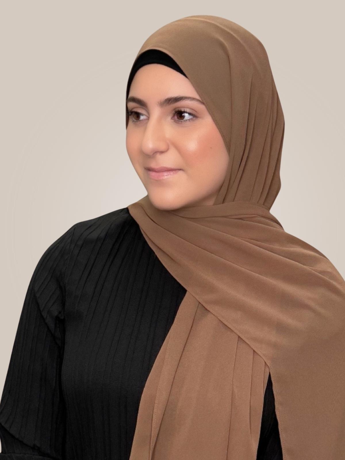 Modish Girl Luxury Chiffon Hijab-Walnut Brown