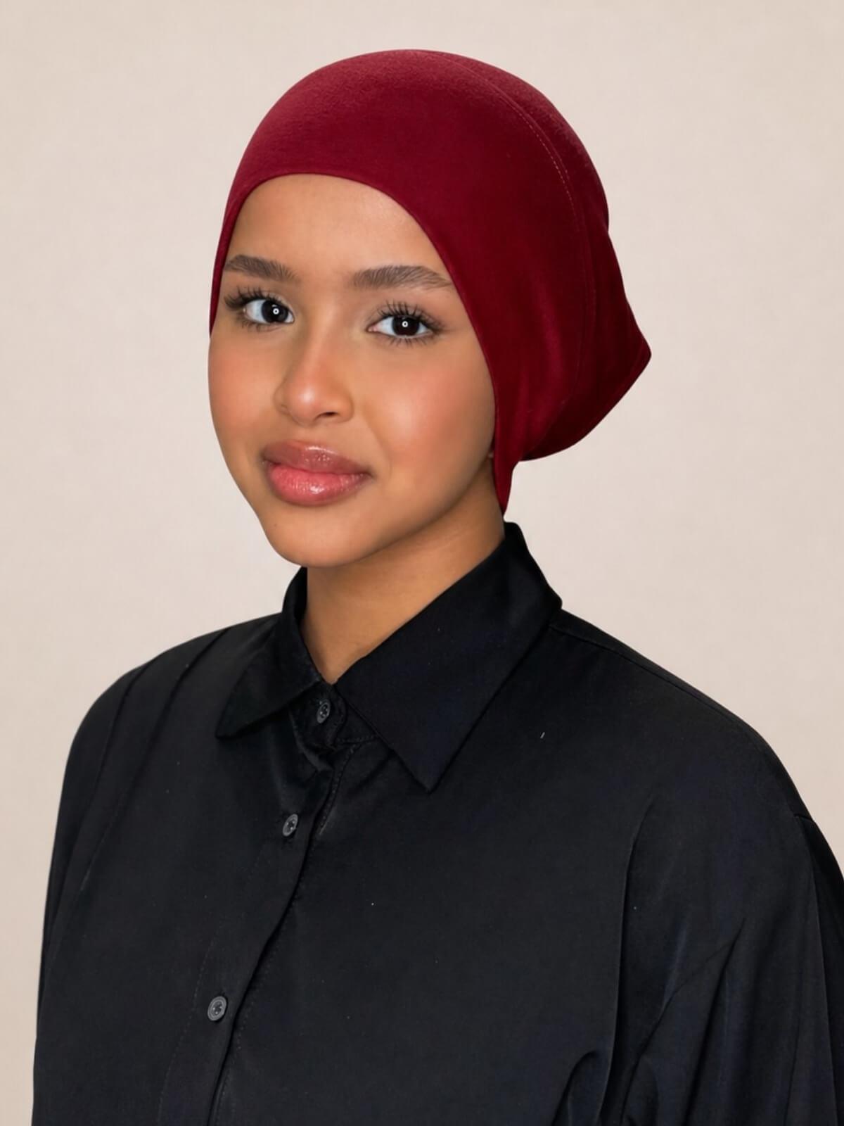 Premium Cotton Underscarf-Mahogany