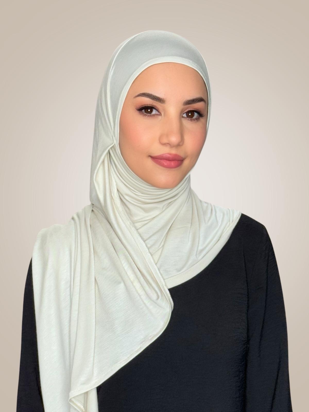 Pre-Sewn Jersey Hijab-Ivory