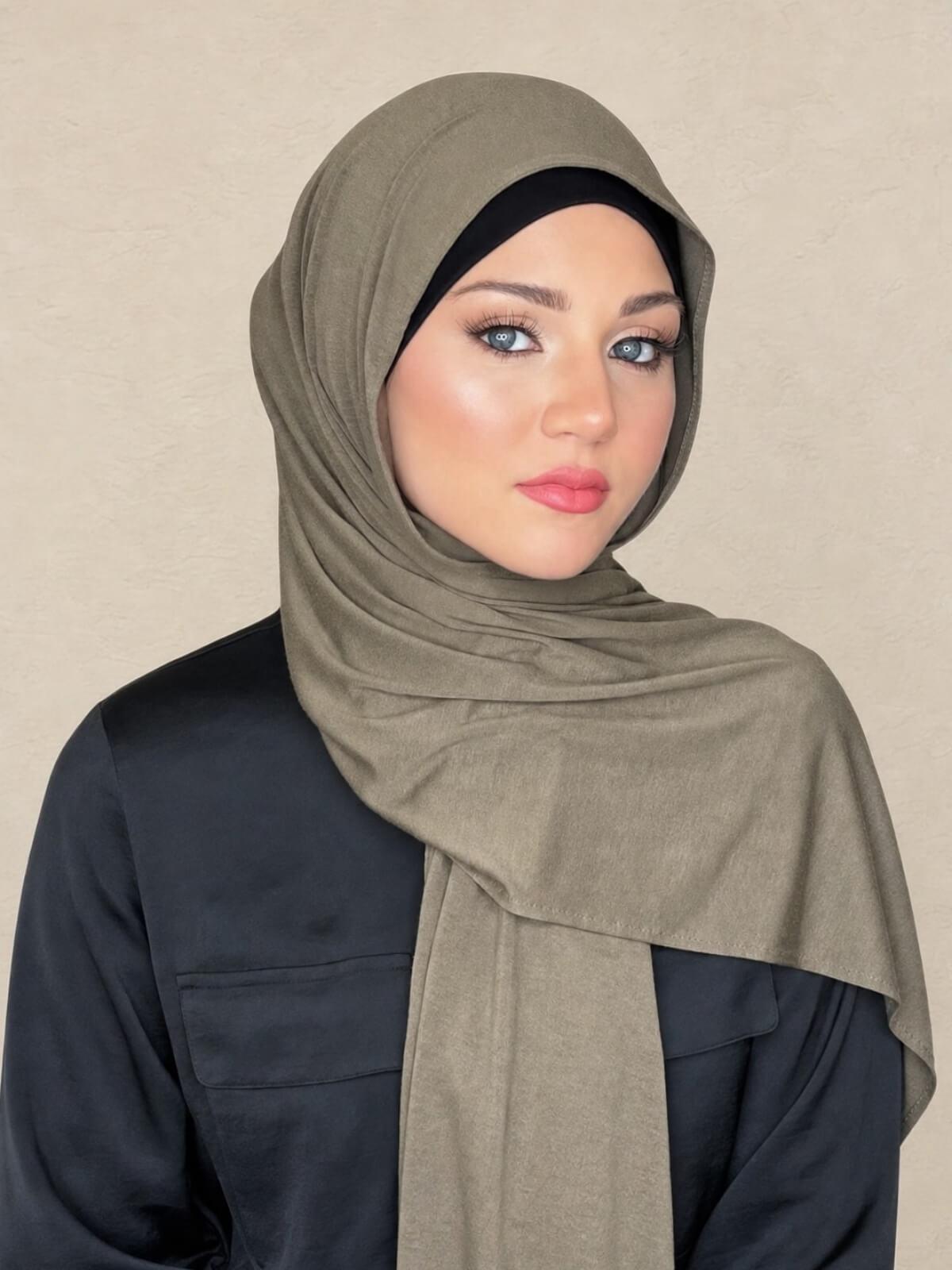 Classic Jersey Hijab-Dark Sage