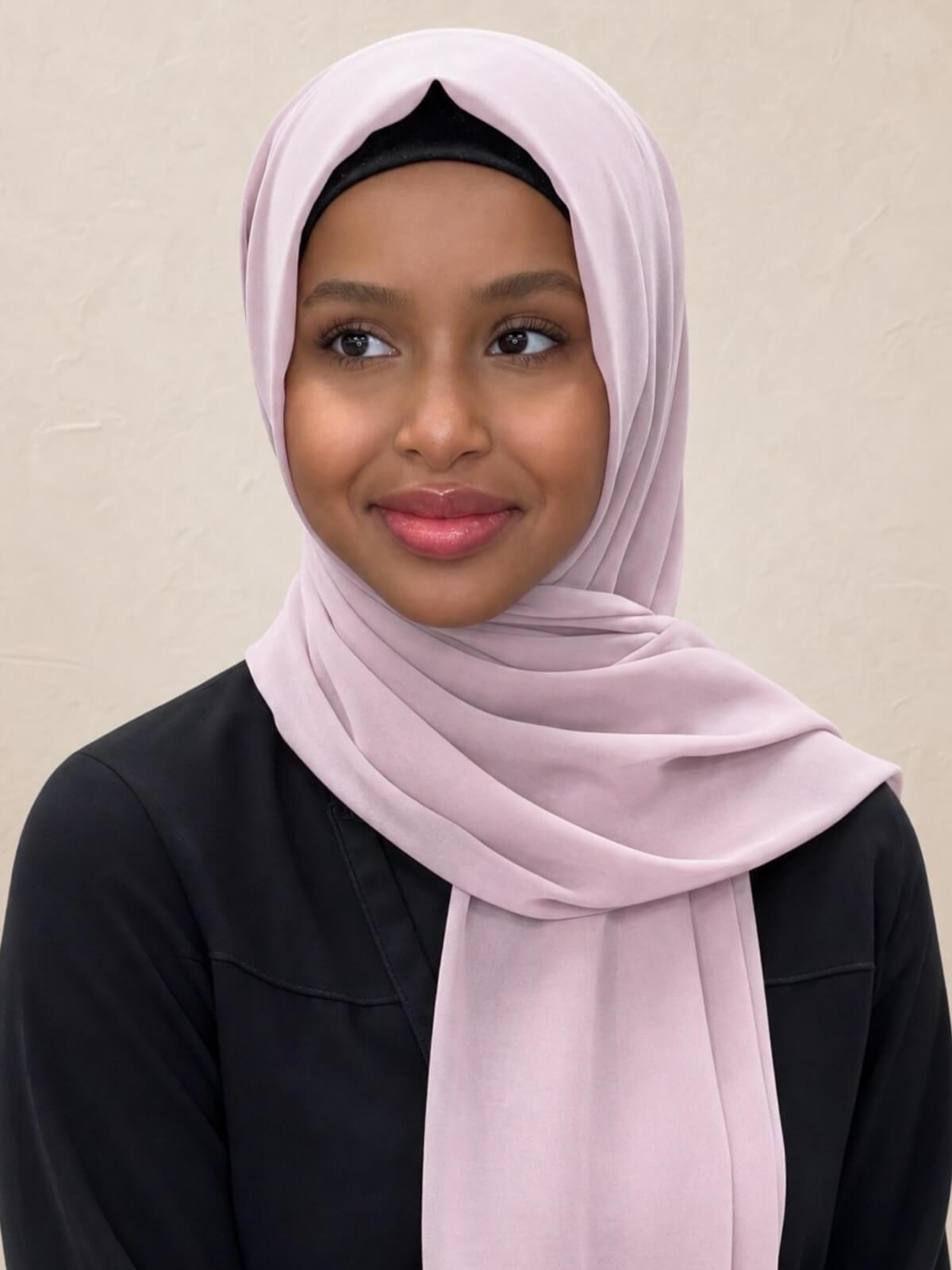 Luxury Chiffon Hijab-Barely Pink