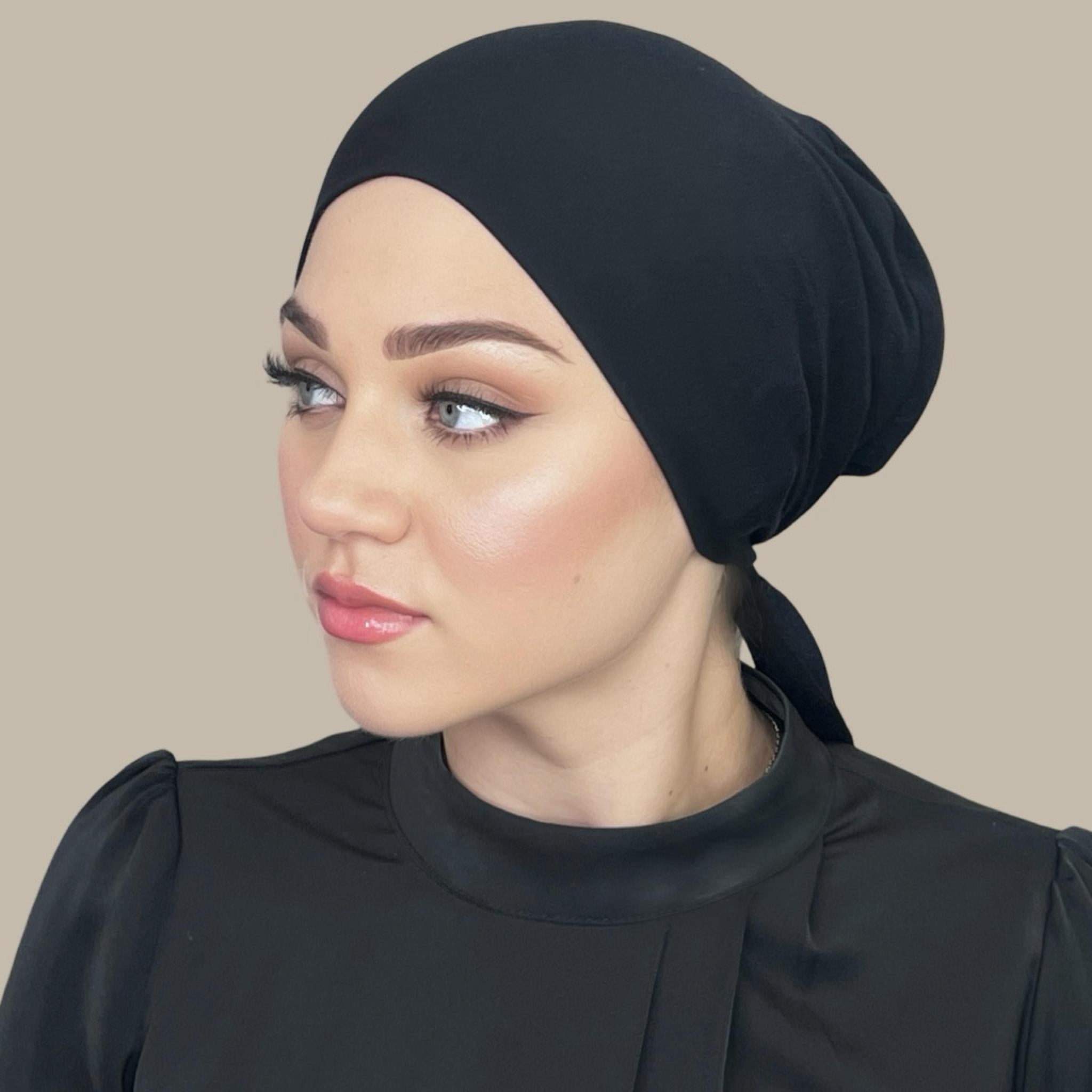 Tie Back UnderScarf-Black - Modish Hijab