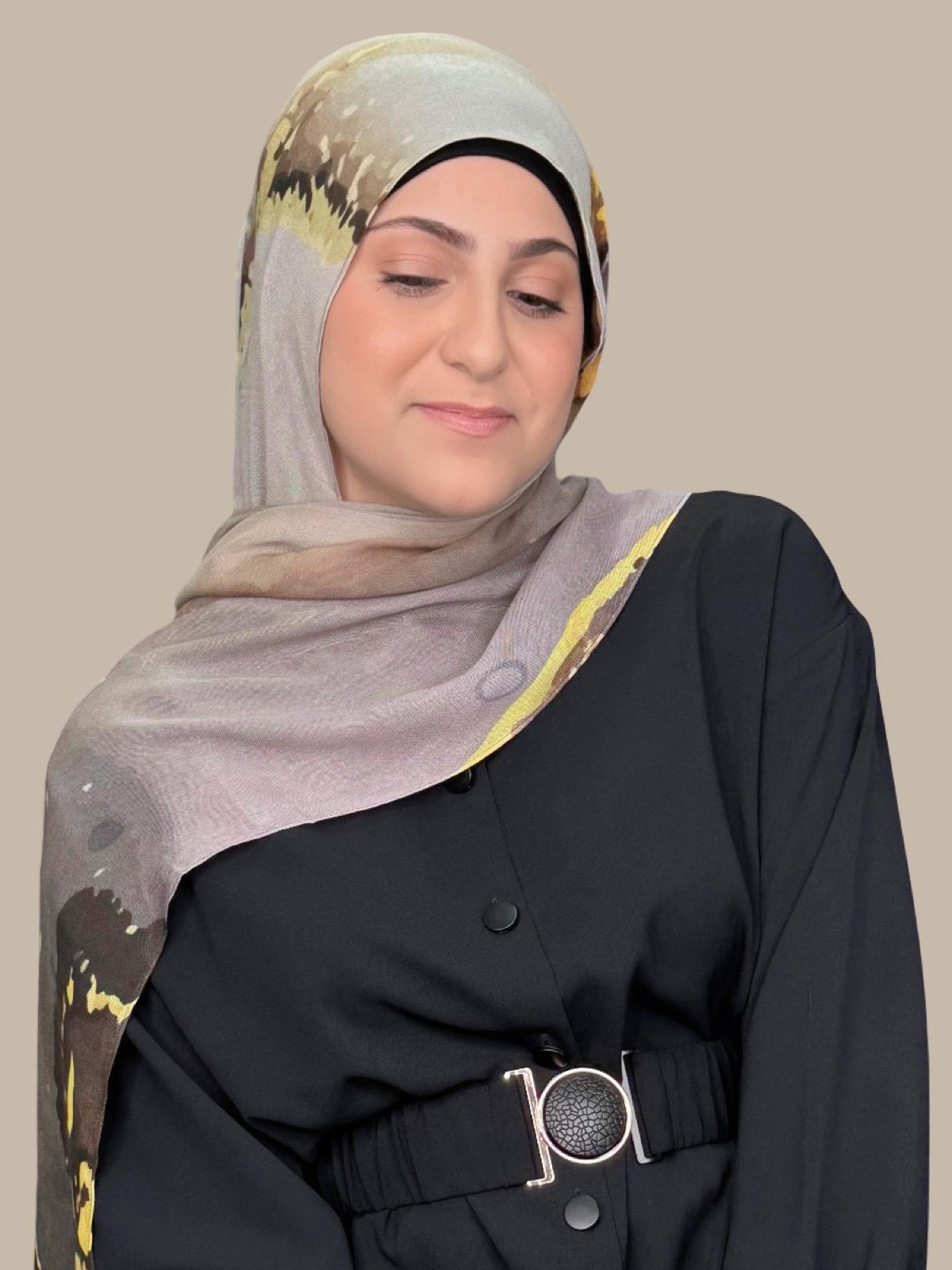 Modish Girl Print Modal Hijab-Beirut Bronze