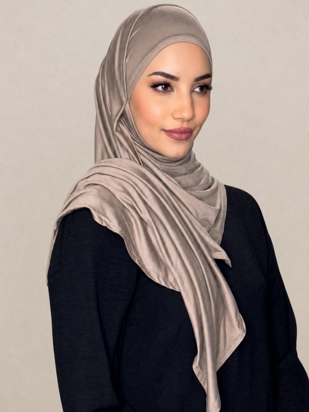 Pre-Sewn Jersey Hijab-Desert