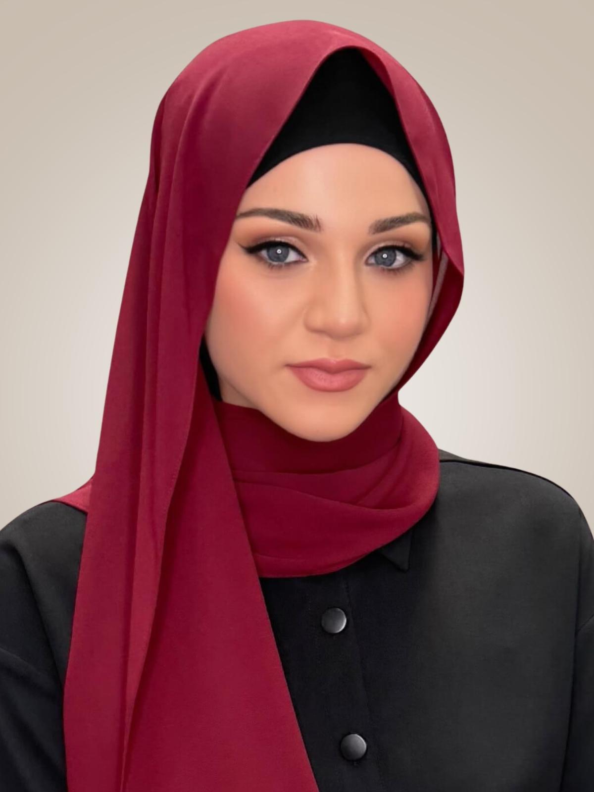 Classic Chiffon Hijab-Mahogany