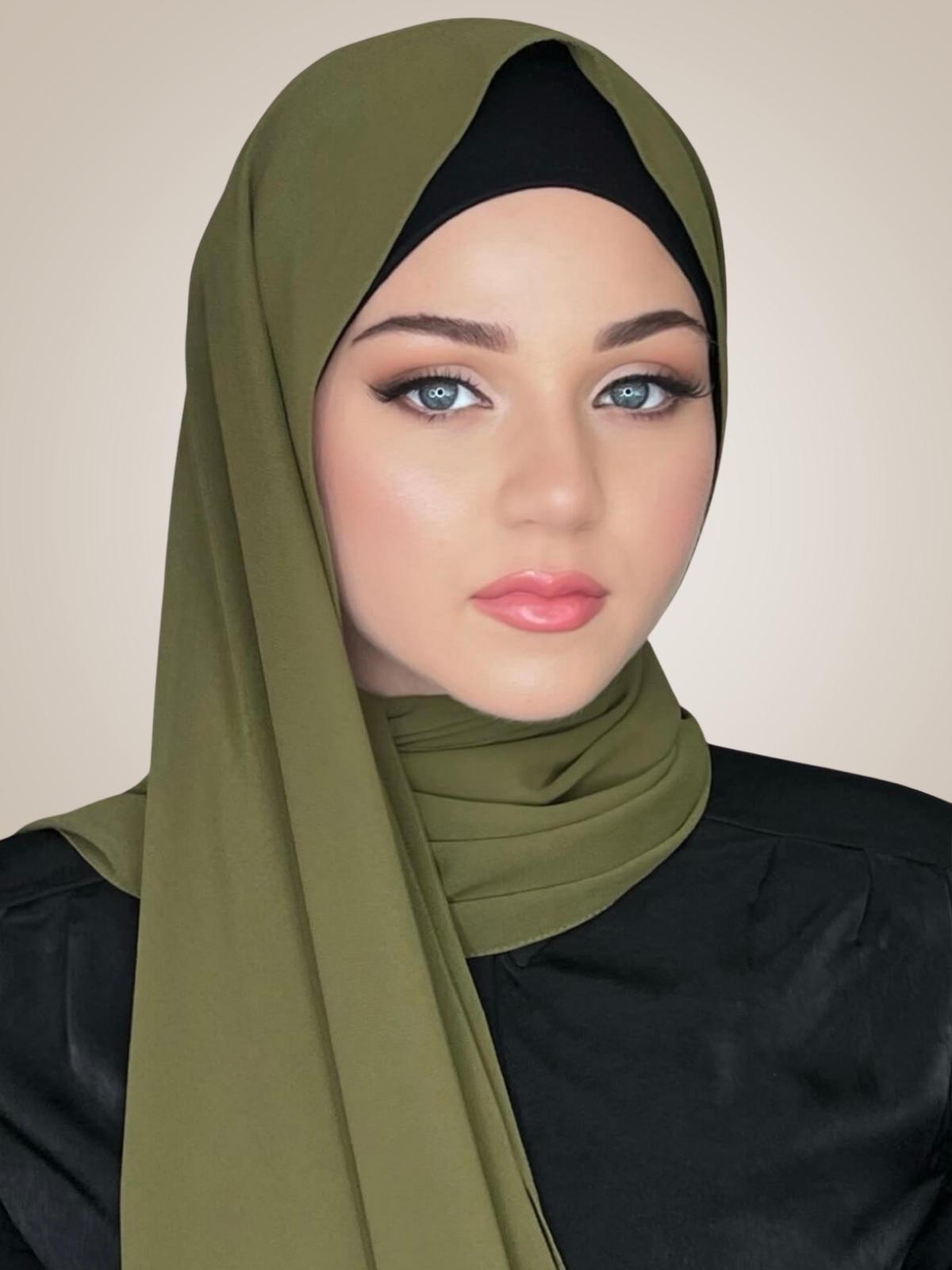 Classic Chiffon Hijab-Olive