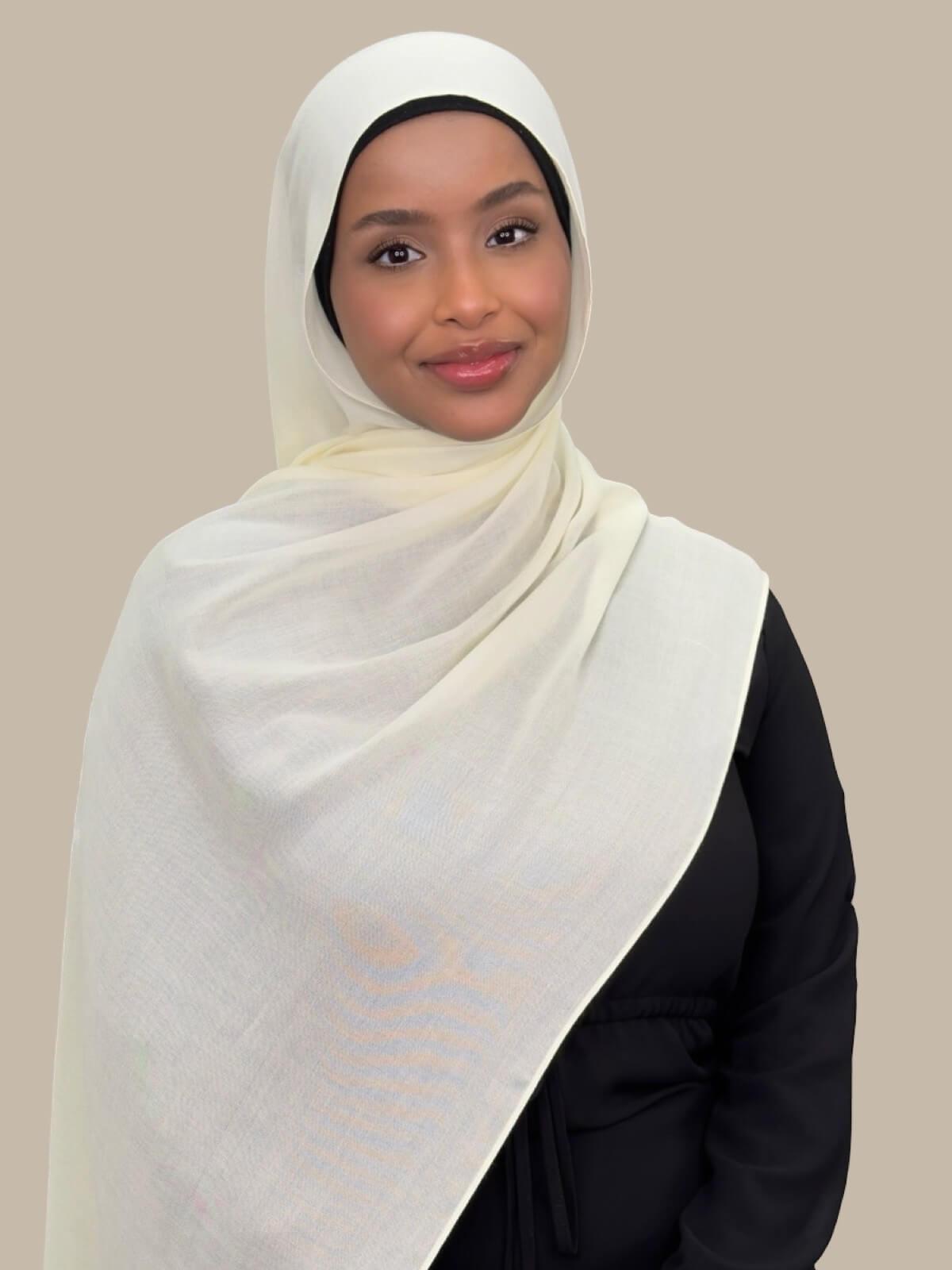 Cotton Modal Hijab-Lace