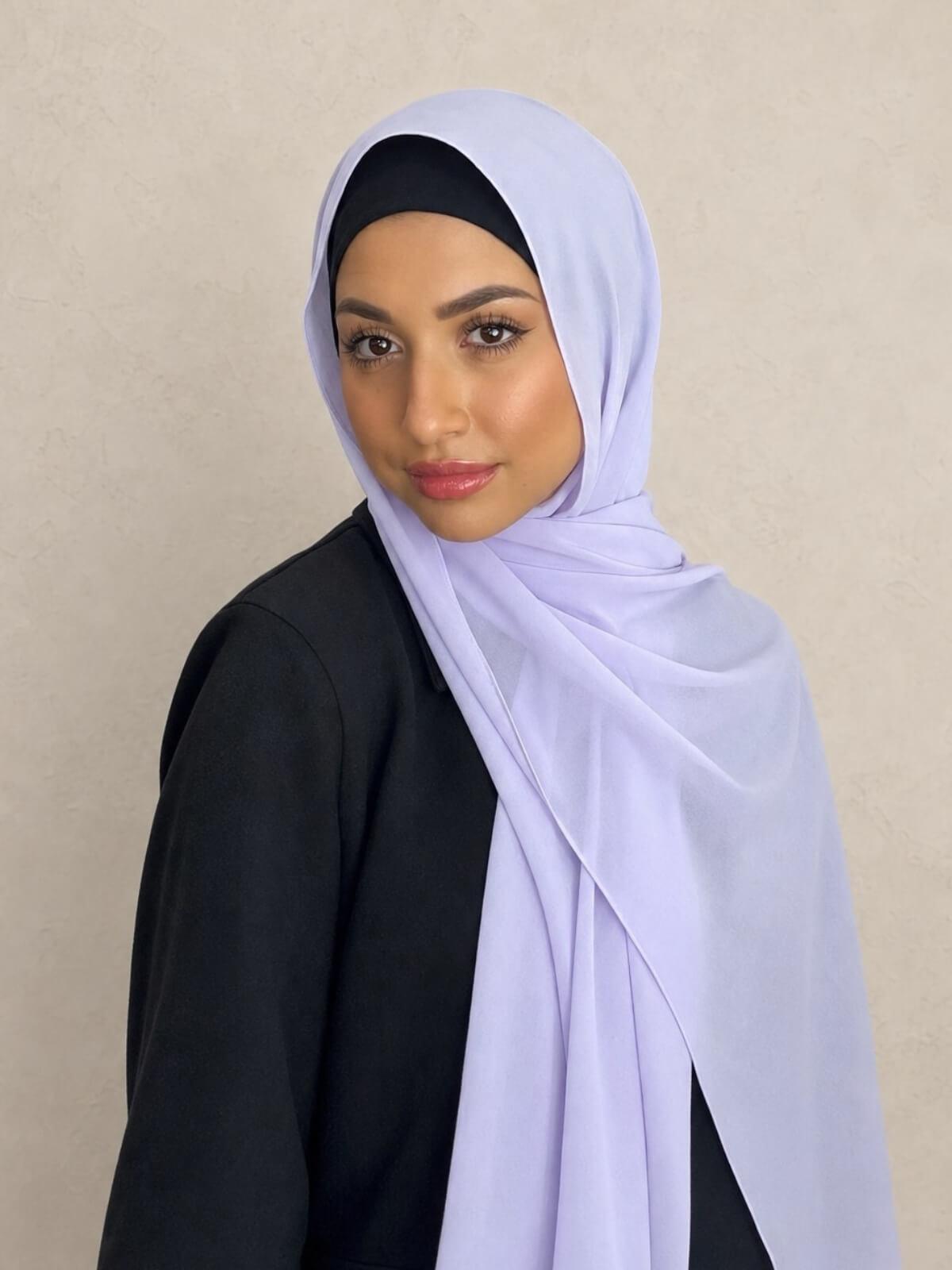 Classic Chiffon Hijab-Pale Purple