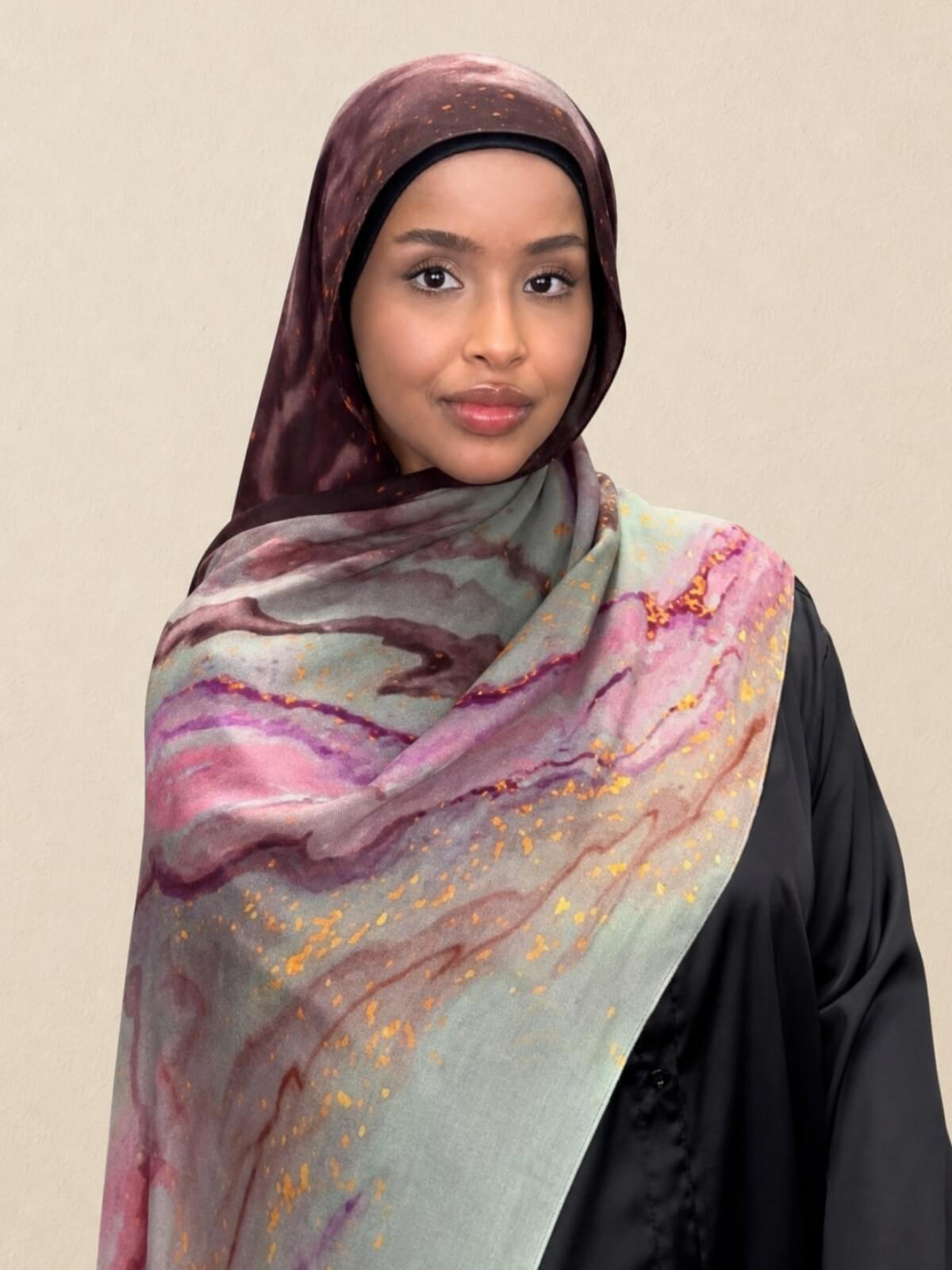 Print Modal Hijab-Rose Mirage