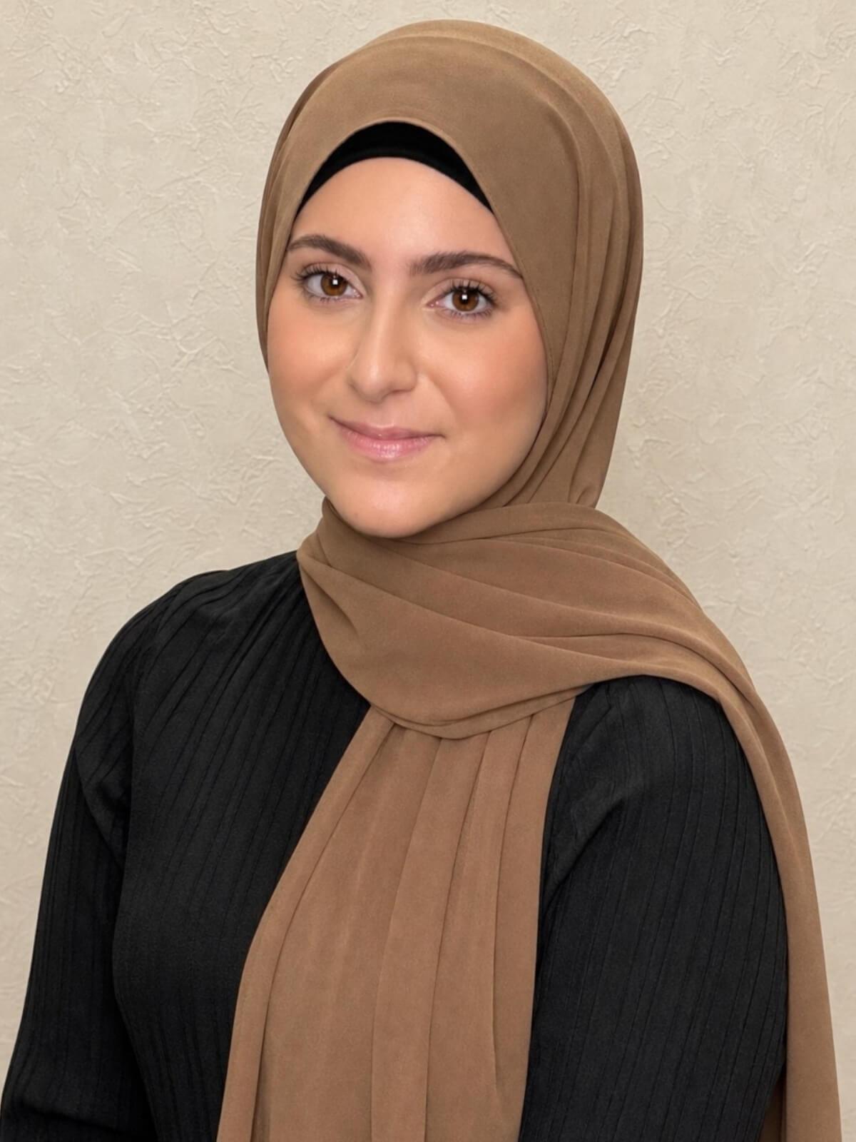 Modish Girl Luxury Chiffon Hijab-Walnut Brown