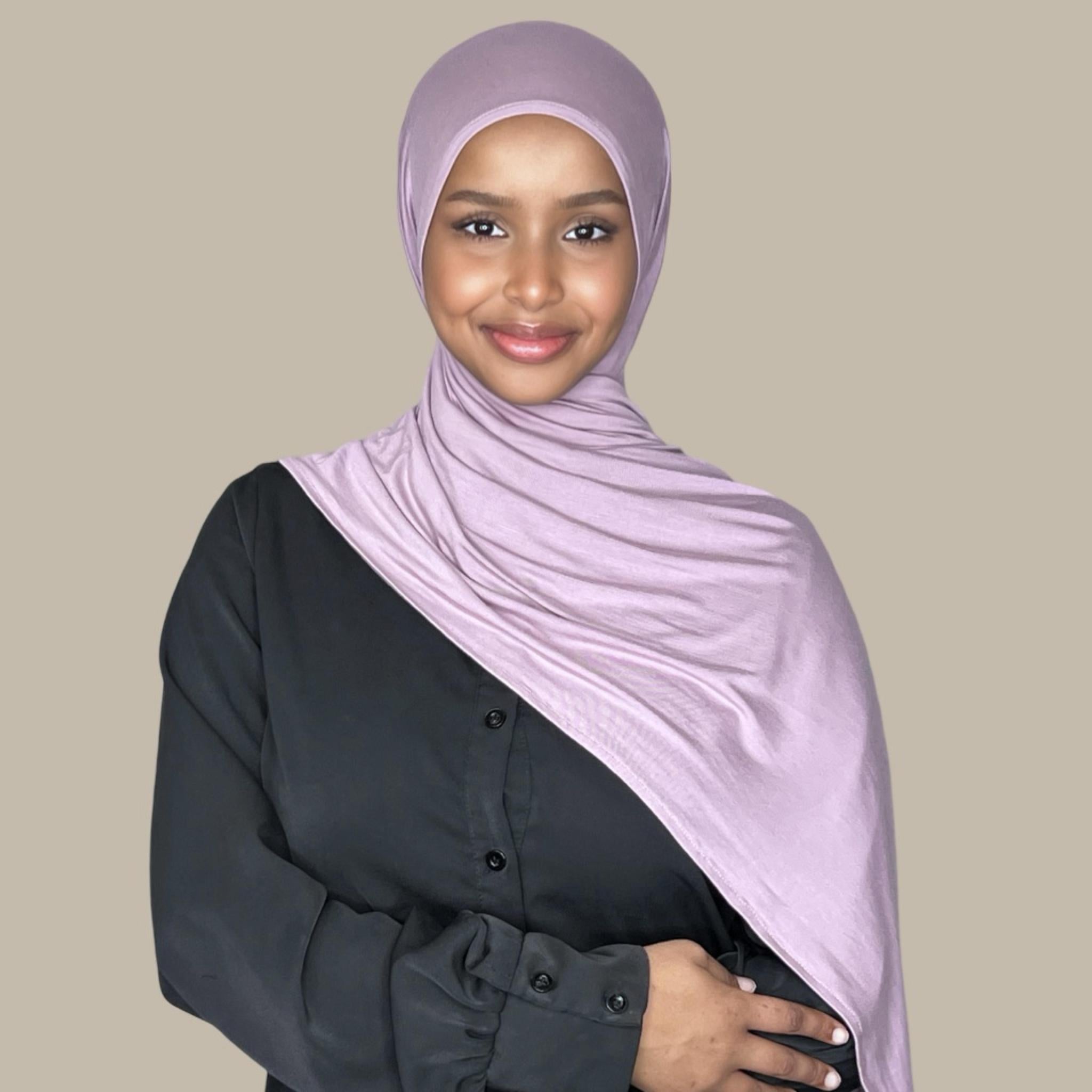 Pre-Sewn Jersey Hijab-Khaki Rose