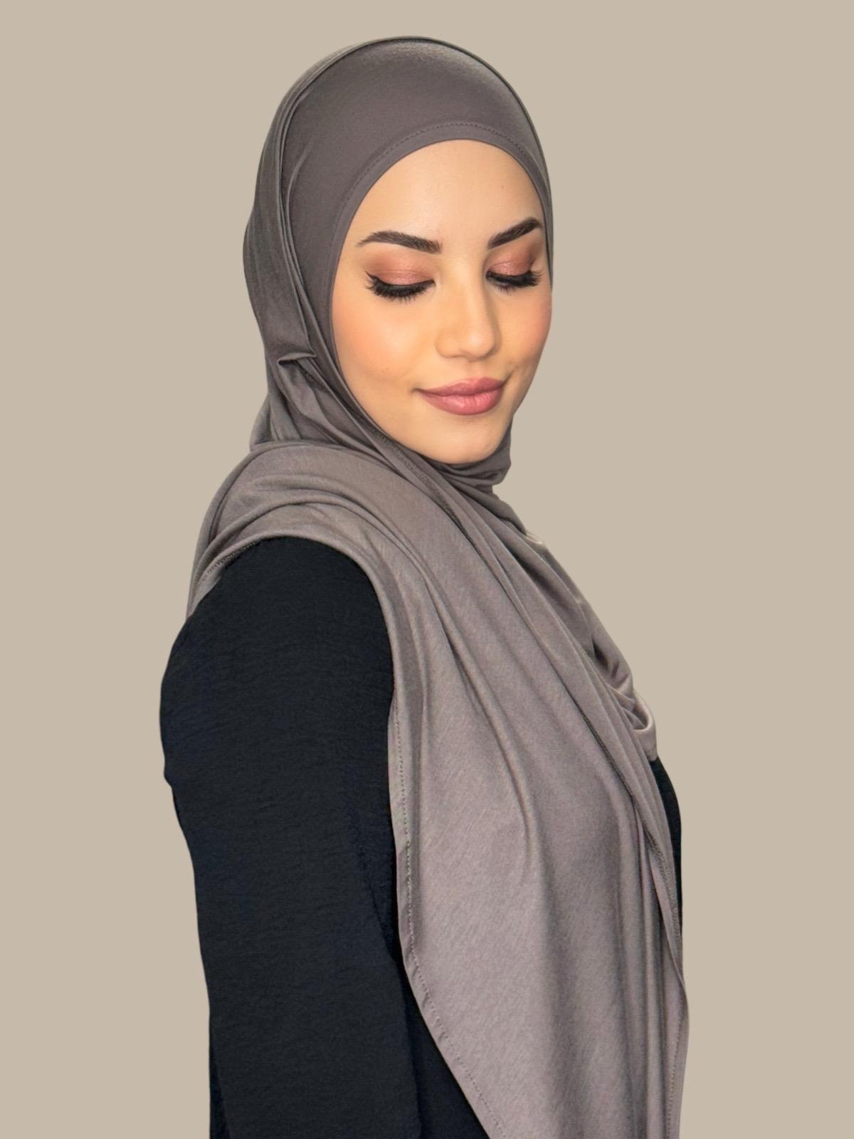 Pre-Sewn Jersey Hijab-Hazel