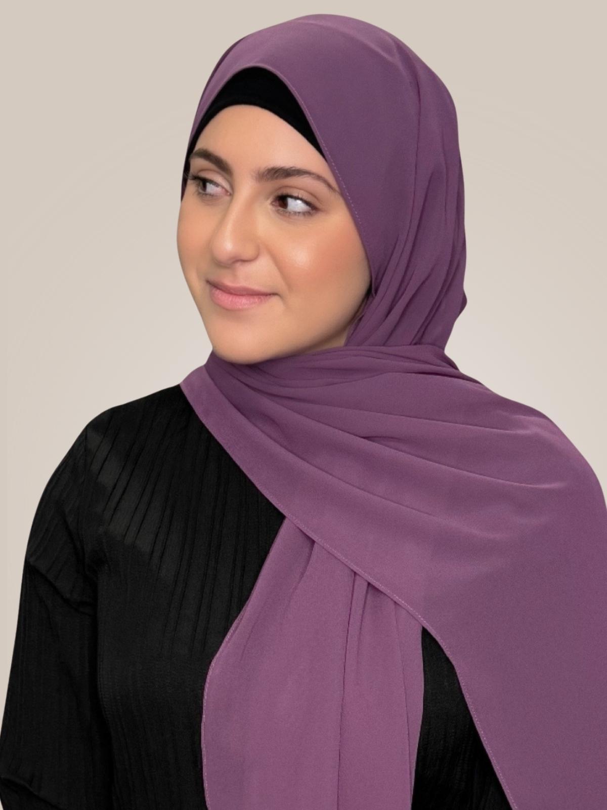 Modish Girl Luxury Chiffon Hijab-Mauve Taupe