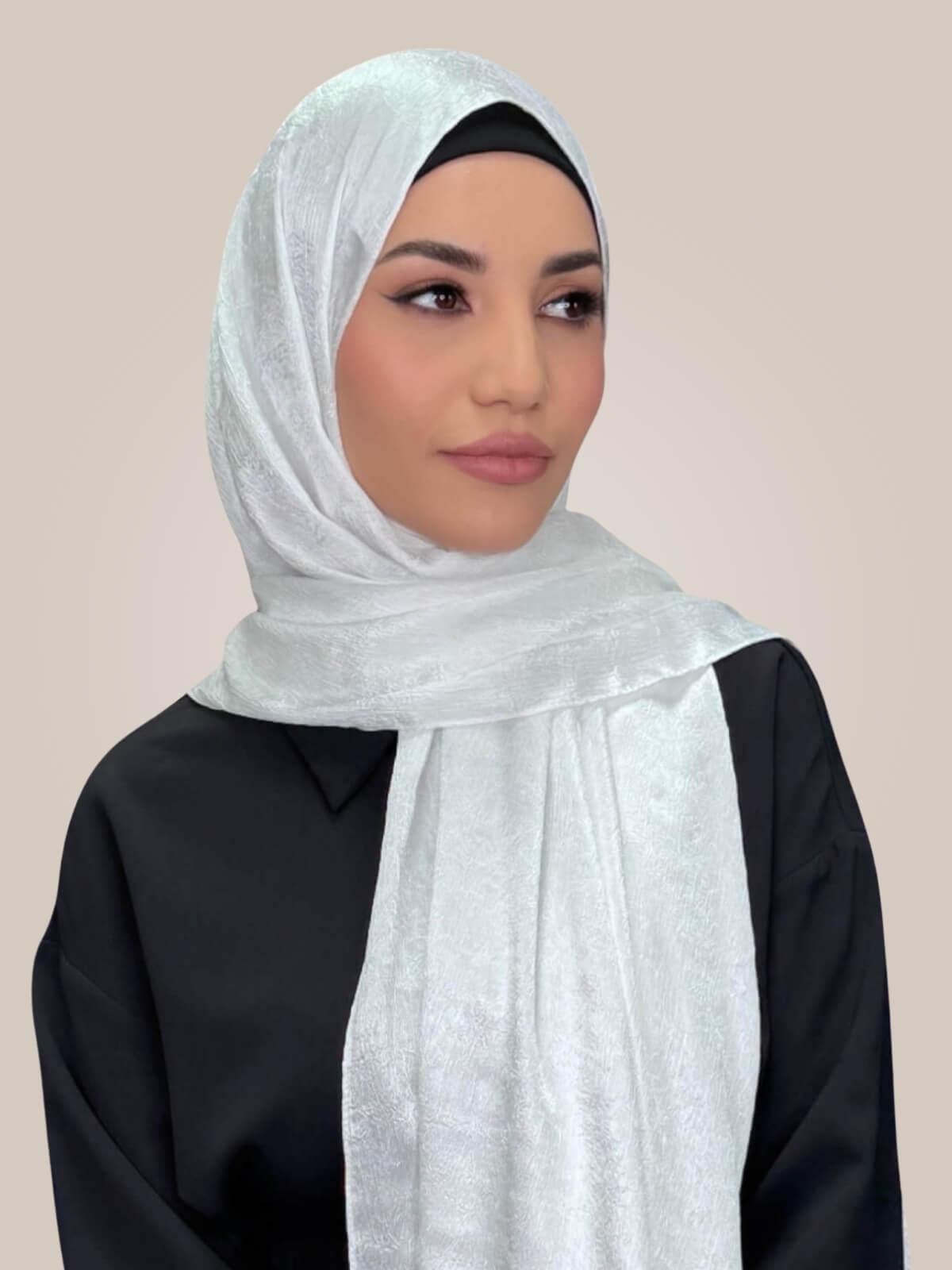 Classic Satin Hijab-White