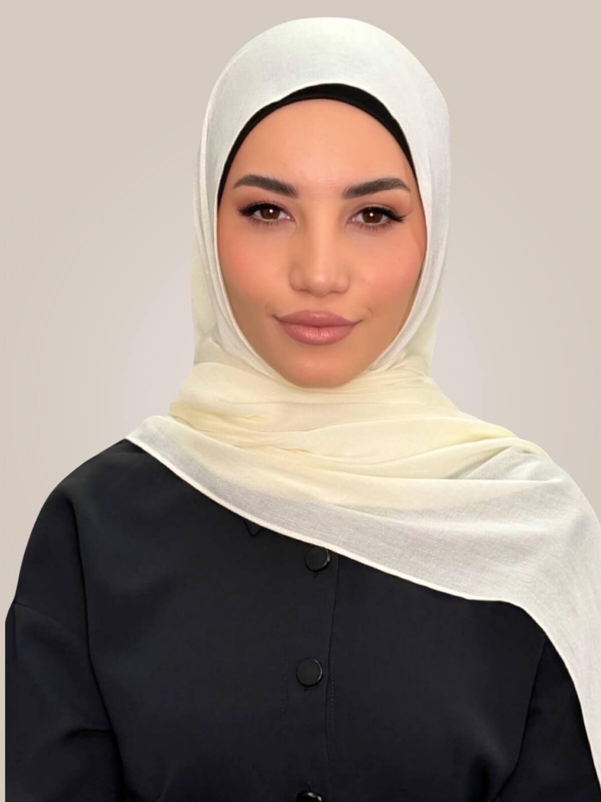 Cotton Modal Hijab-Lace