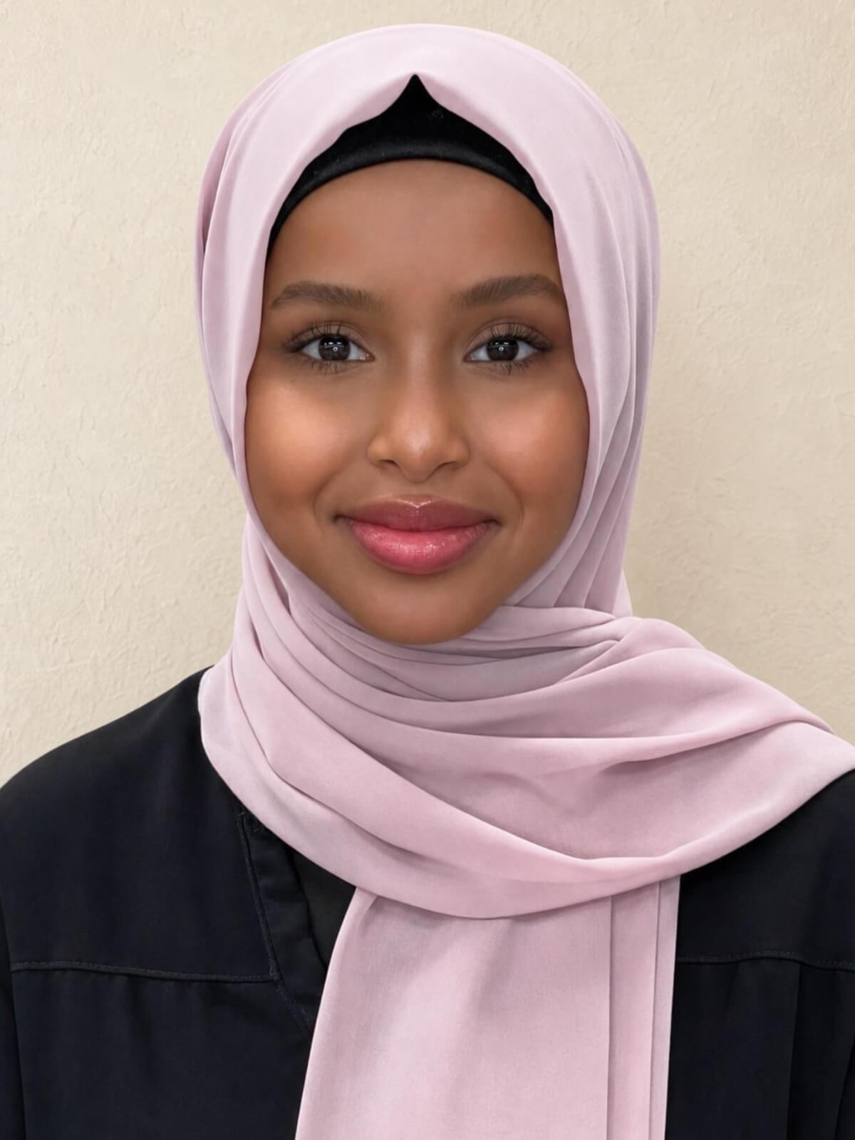 Luxury Chiffon Hijab-Barely Pink