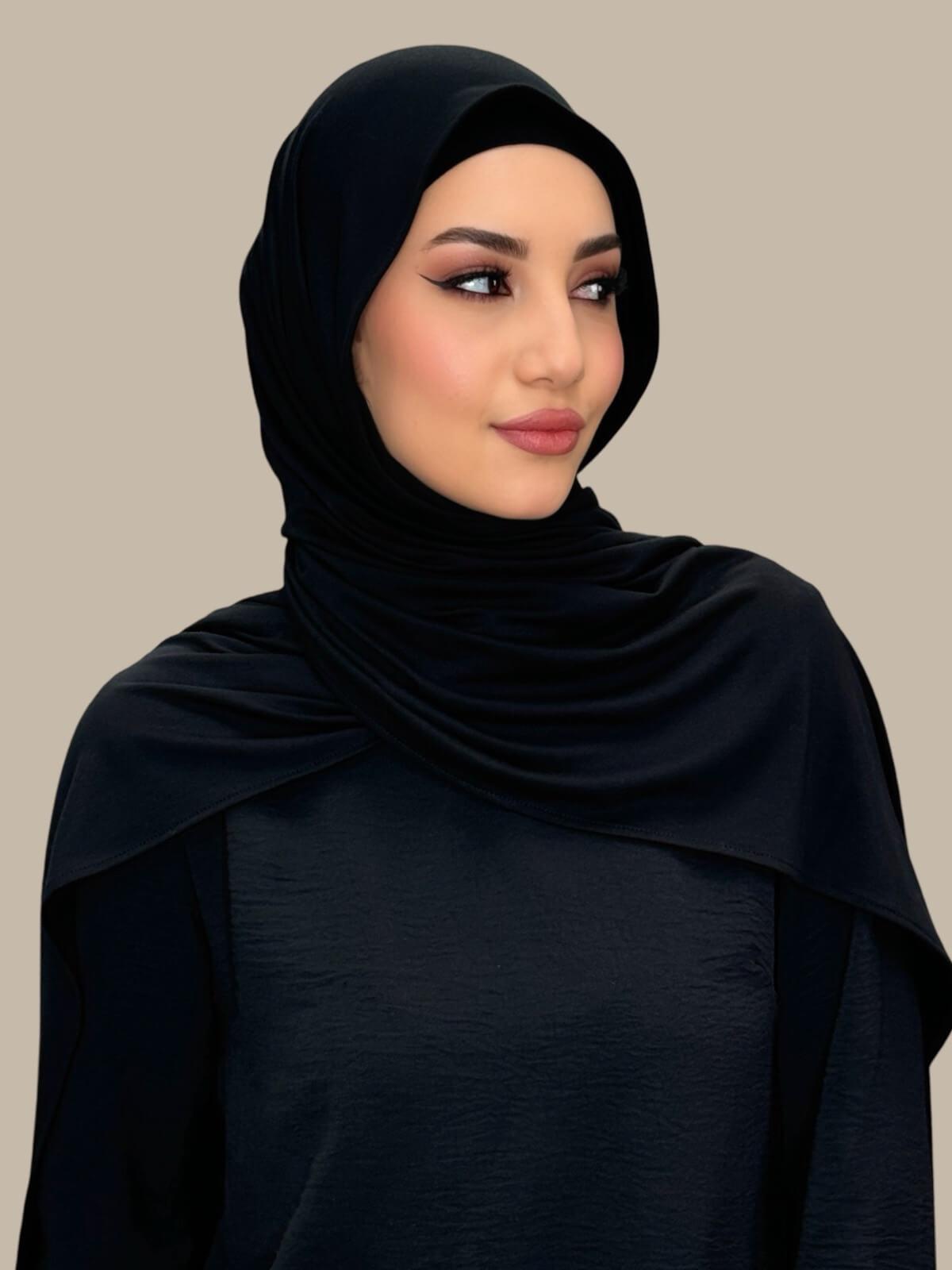 Premium Jersey Hijab-Black