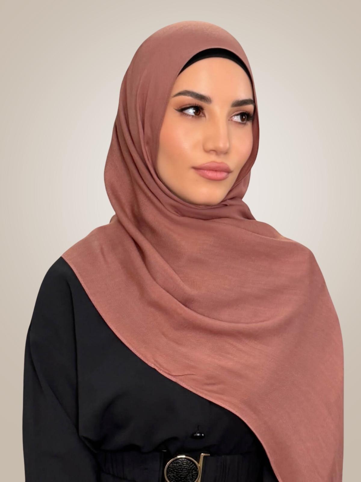 Cotton Modal Hijab-Desert Rose