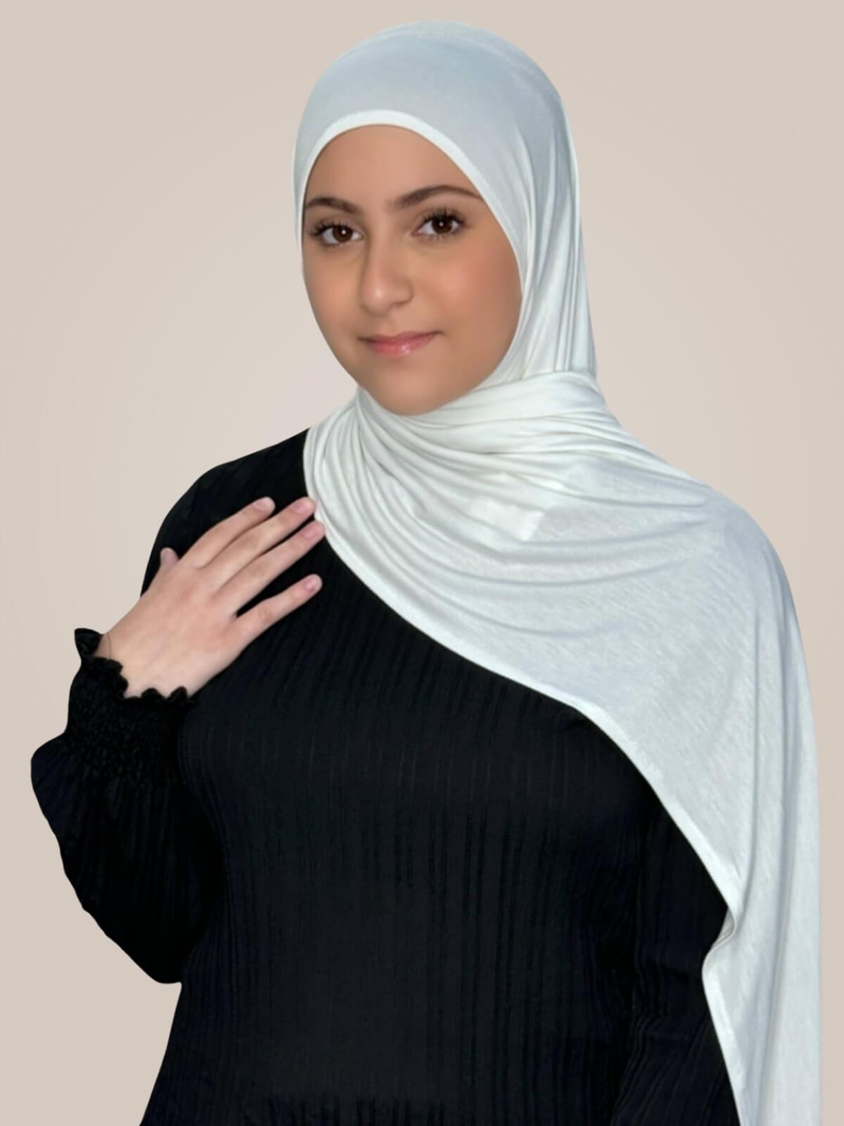 Modish Girl Pre-Sewn Jersey Hijab-Off White