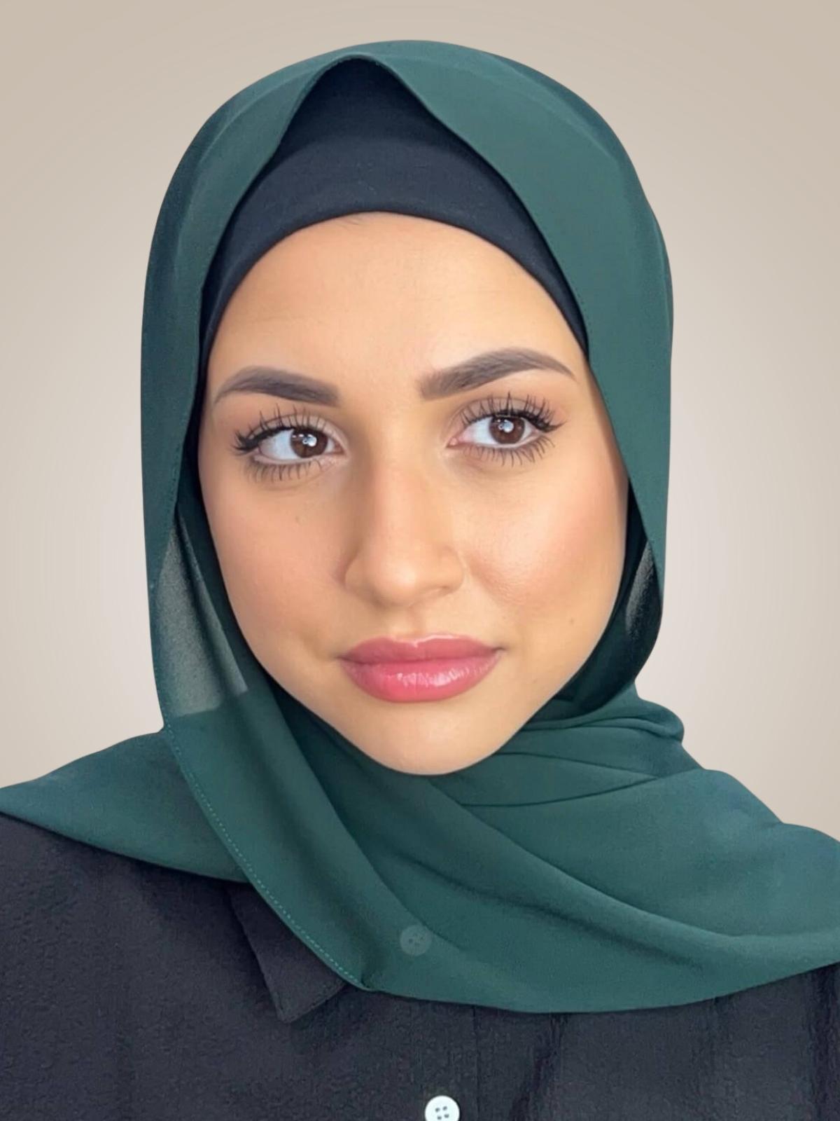 Classic Chiffon Hijab-Dark Green