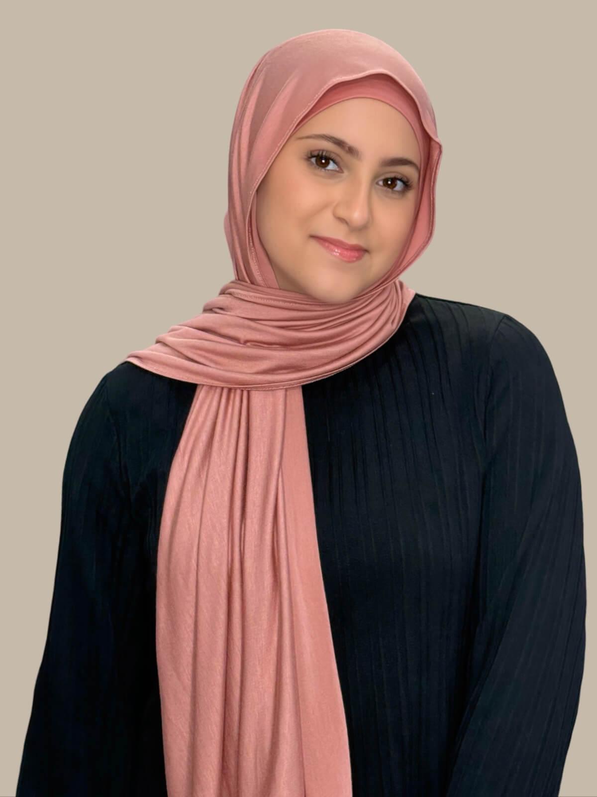 Modish Girl Premium Jersey Hijab-Wood Rose