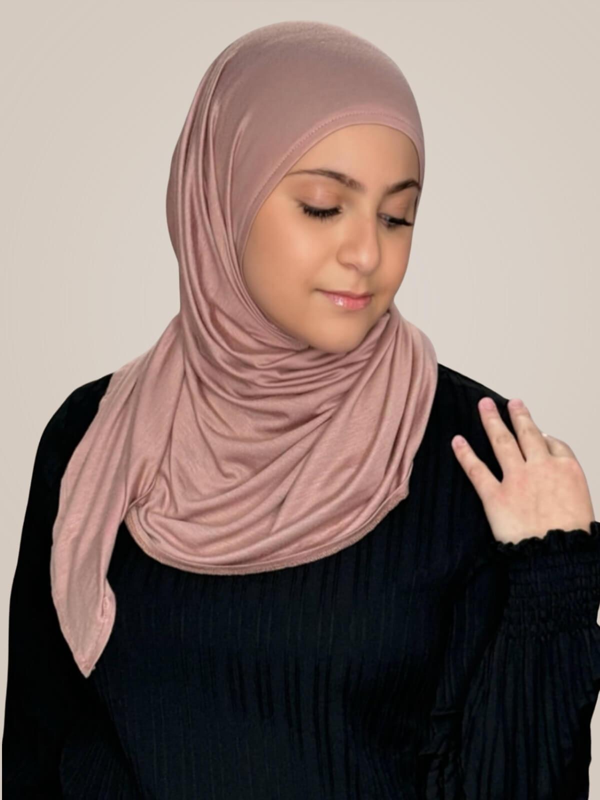 Modish Girl Pre-Sewn Jersey Hijab-Dusty Rose