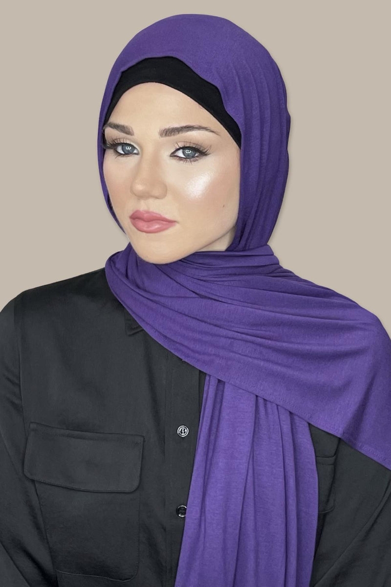 Premium Jersey Hijab - Deep Fig  Jersey hijab, Purple hues, Fashion