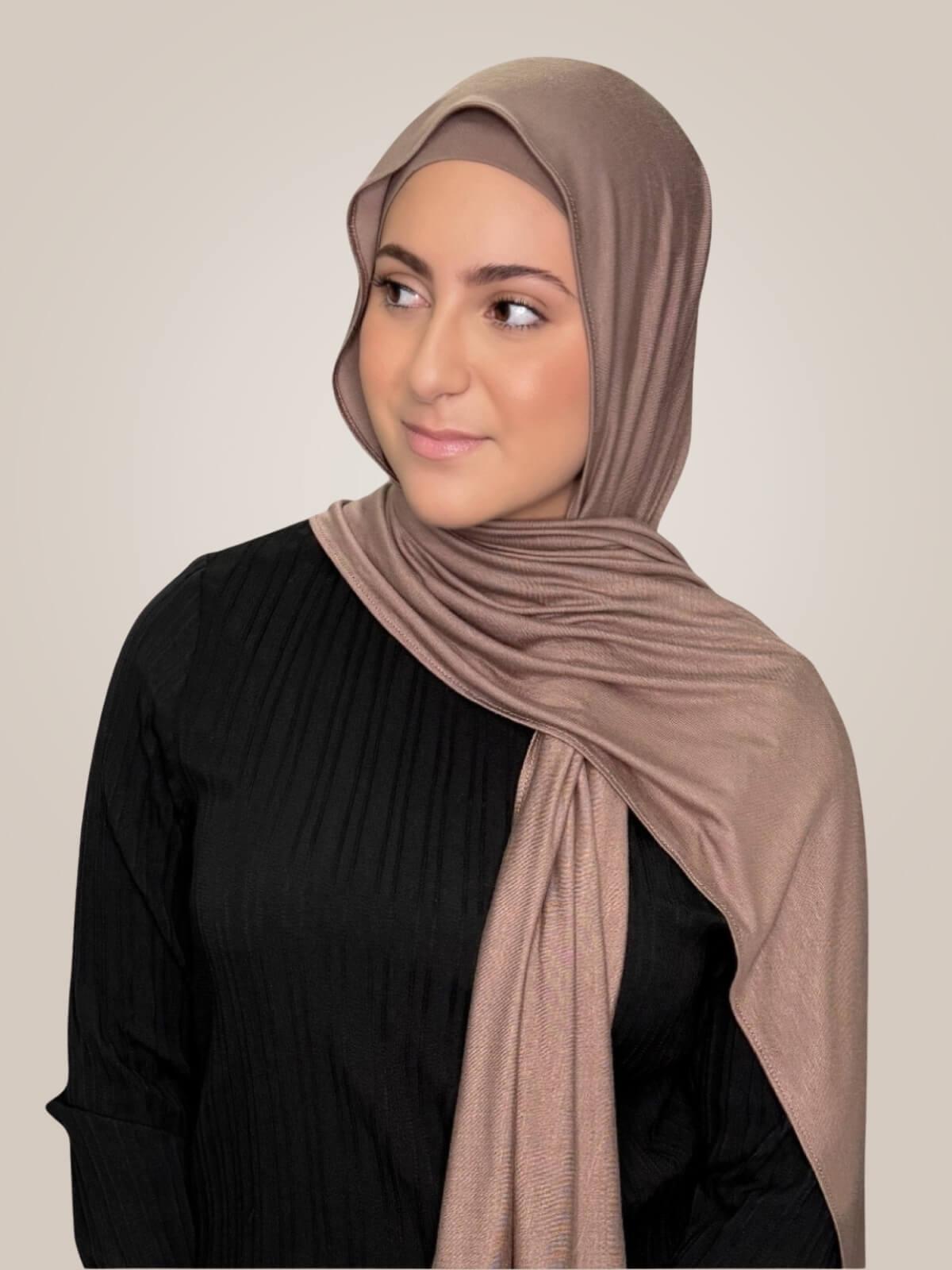 Modish Girl Premium Jersey Hijab-Truffle