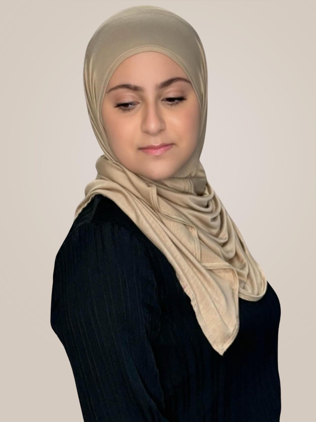 Modish Girl Pre-Sewn Jersey Hijab-Oak