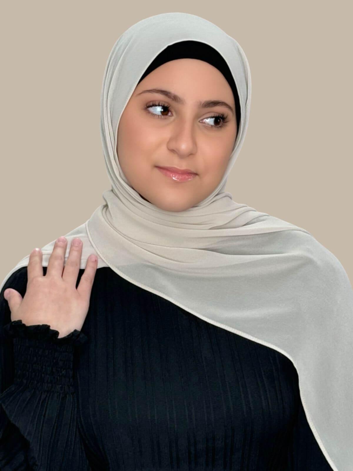 Modish Girl Luxury Chiffon Hijab-Ancient Ivory