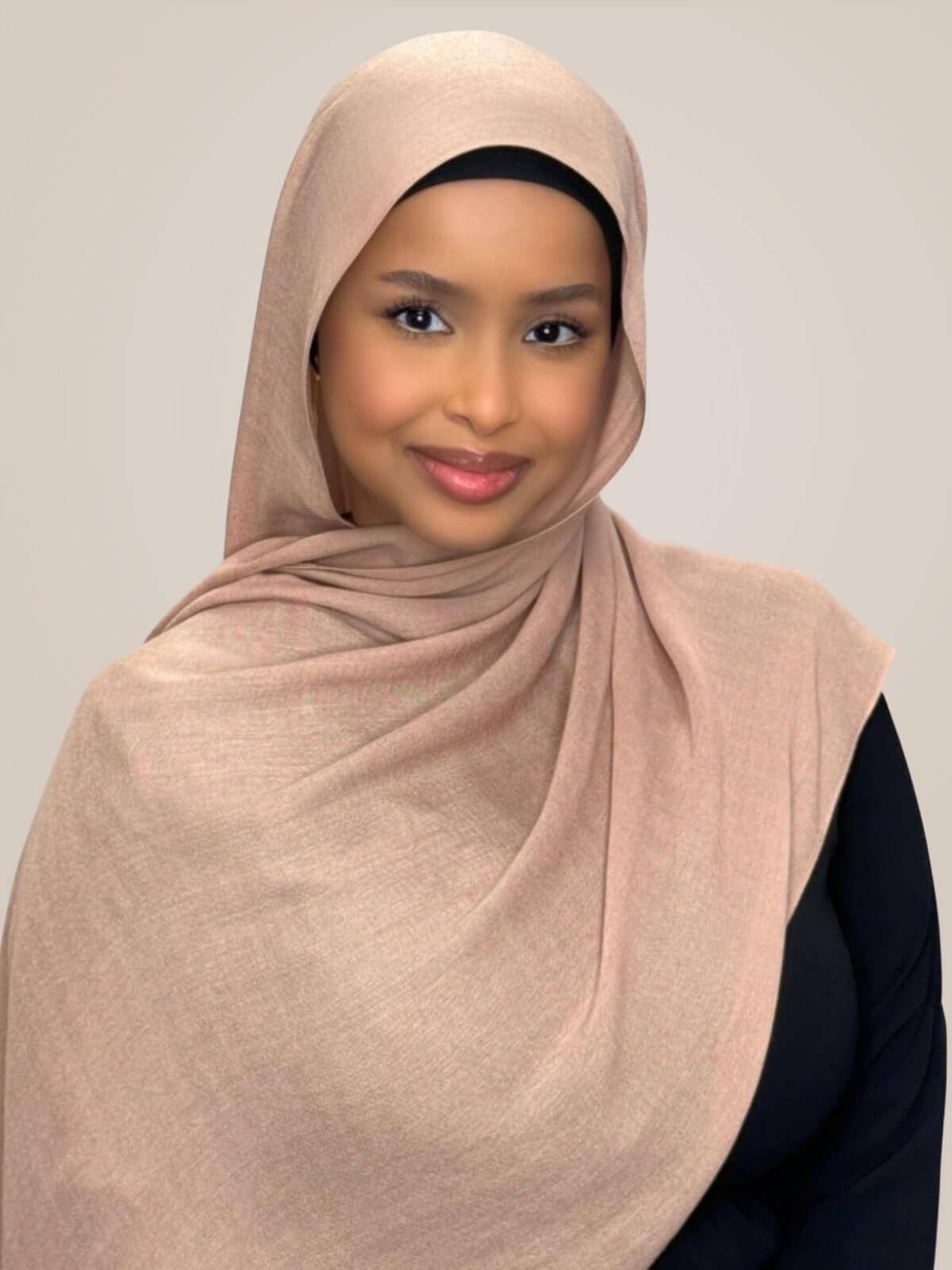 Cotton Modal Hijab-Cocoa Beige