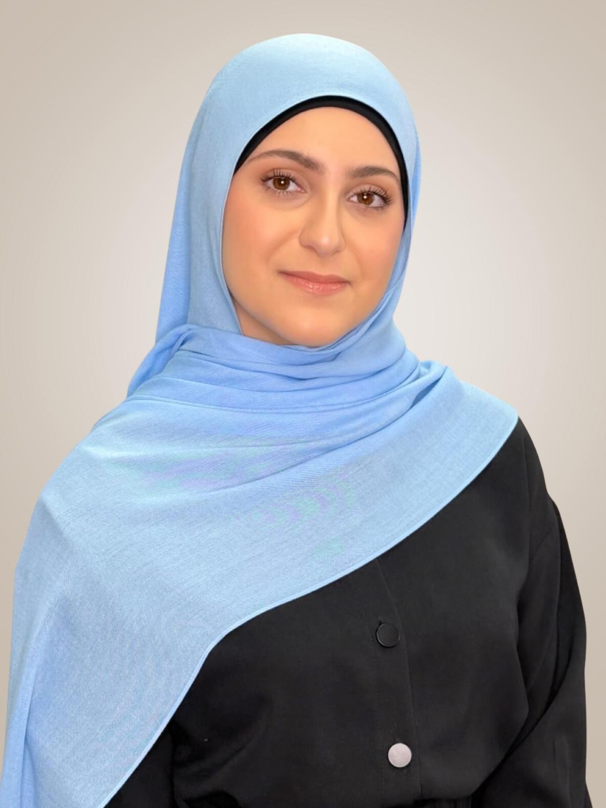 Modish Girl Cotton Modal Hijab-Cinderella Blue