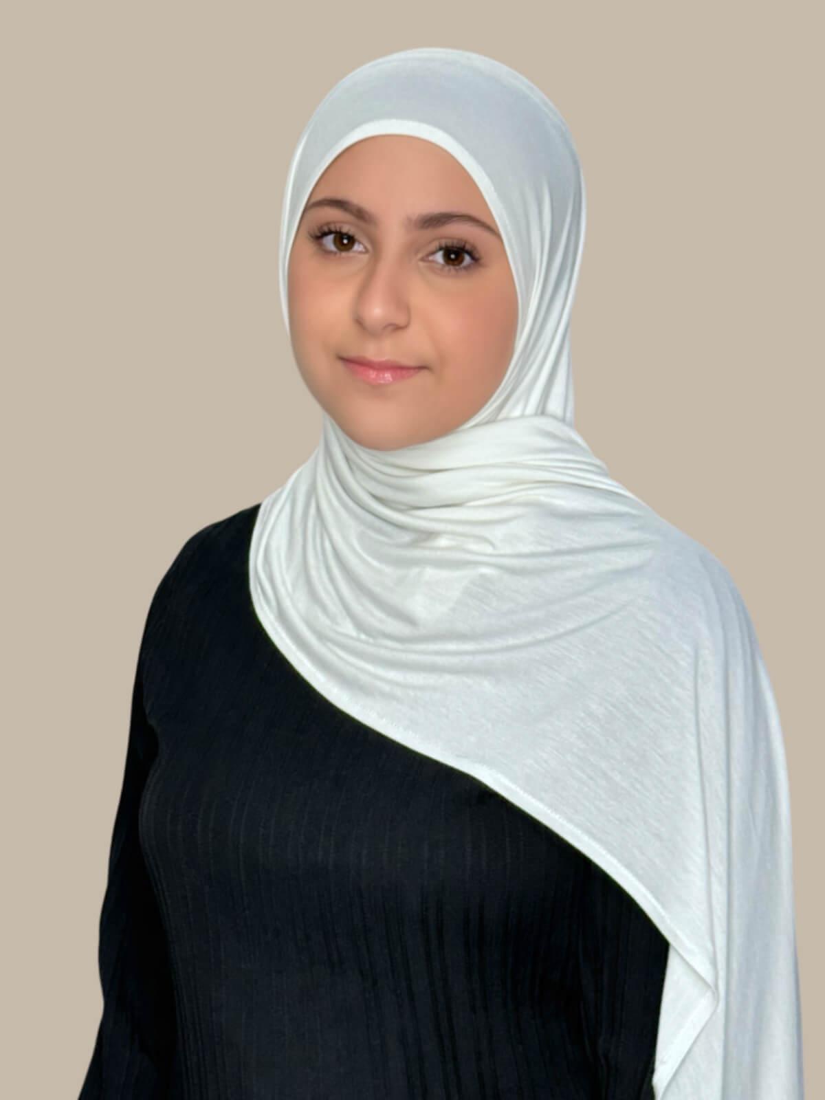 Modish Girl Pre-Sewn Jersey Hijab-Off White