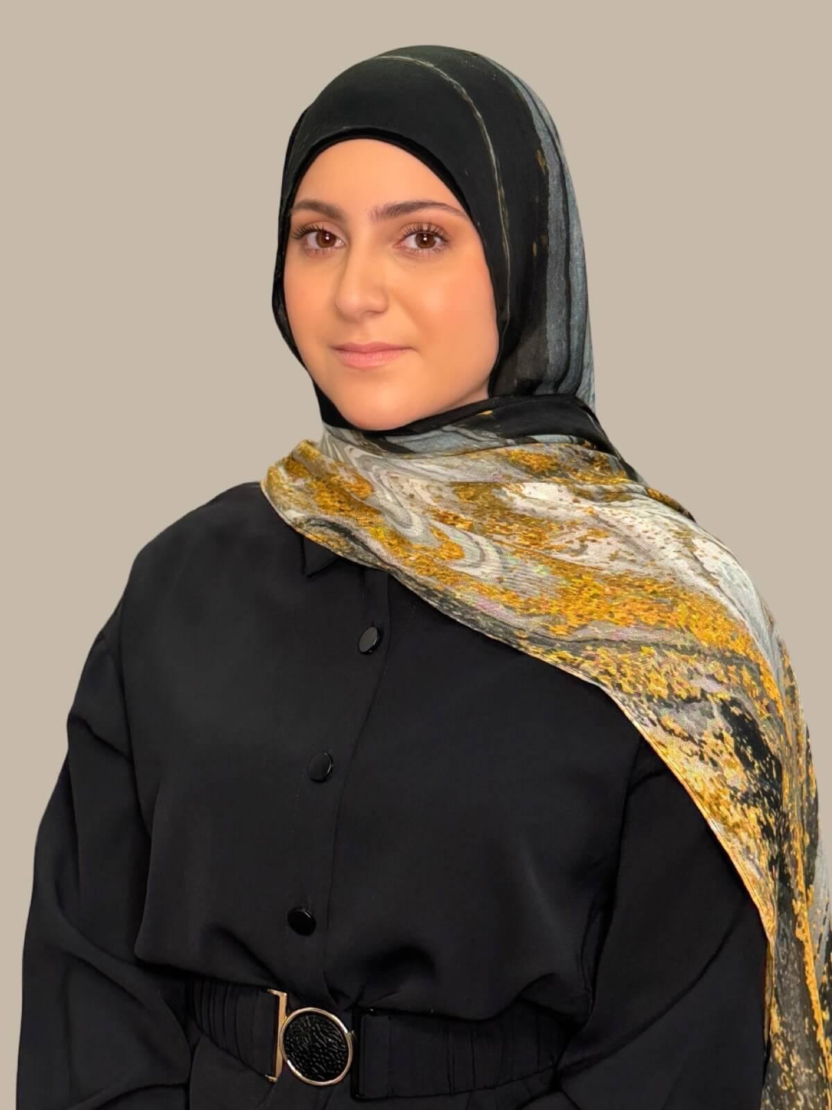 Modish Girl Print Modal Hijab-Sedona Slate