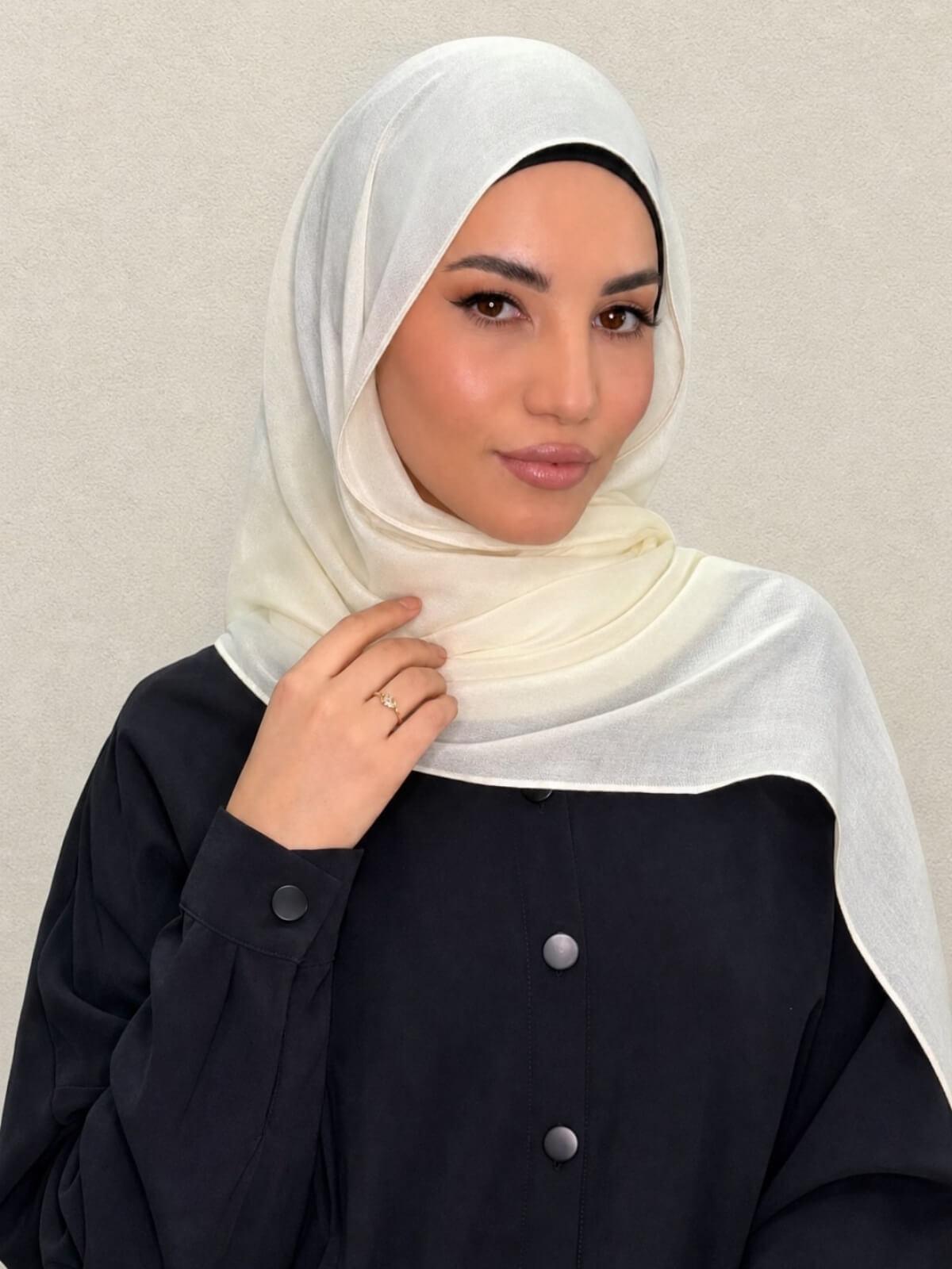 Cotton Modal Hijab-Lace