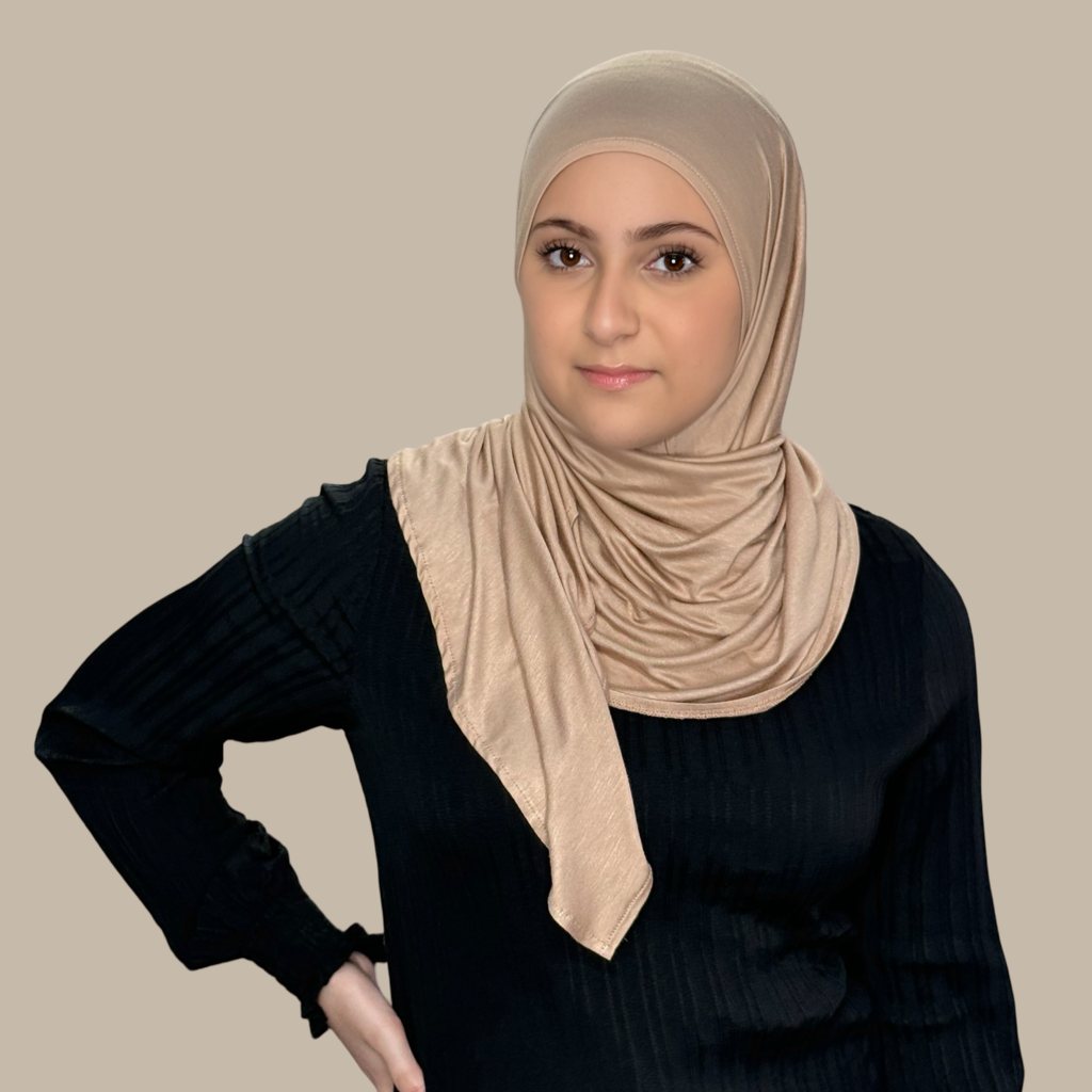 Modish Girl Pre-Sewn Jersey hijab-Warm Taupe - Modish Hijab