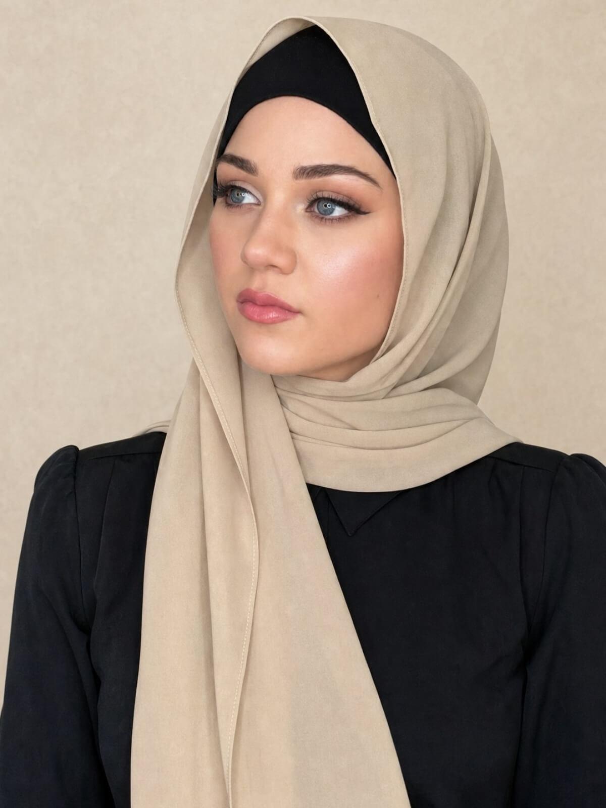 Classic Chiffon Hijab-Camel