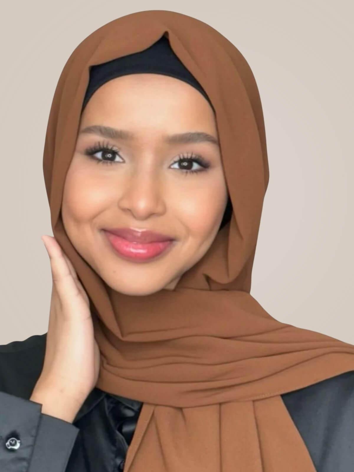 Classic Chiffon Hijab-Cinnamon